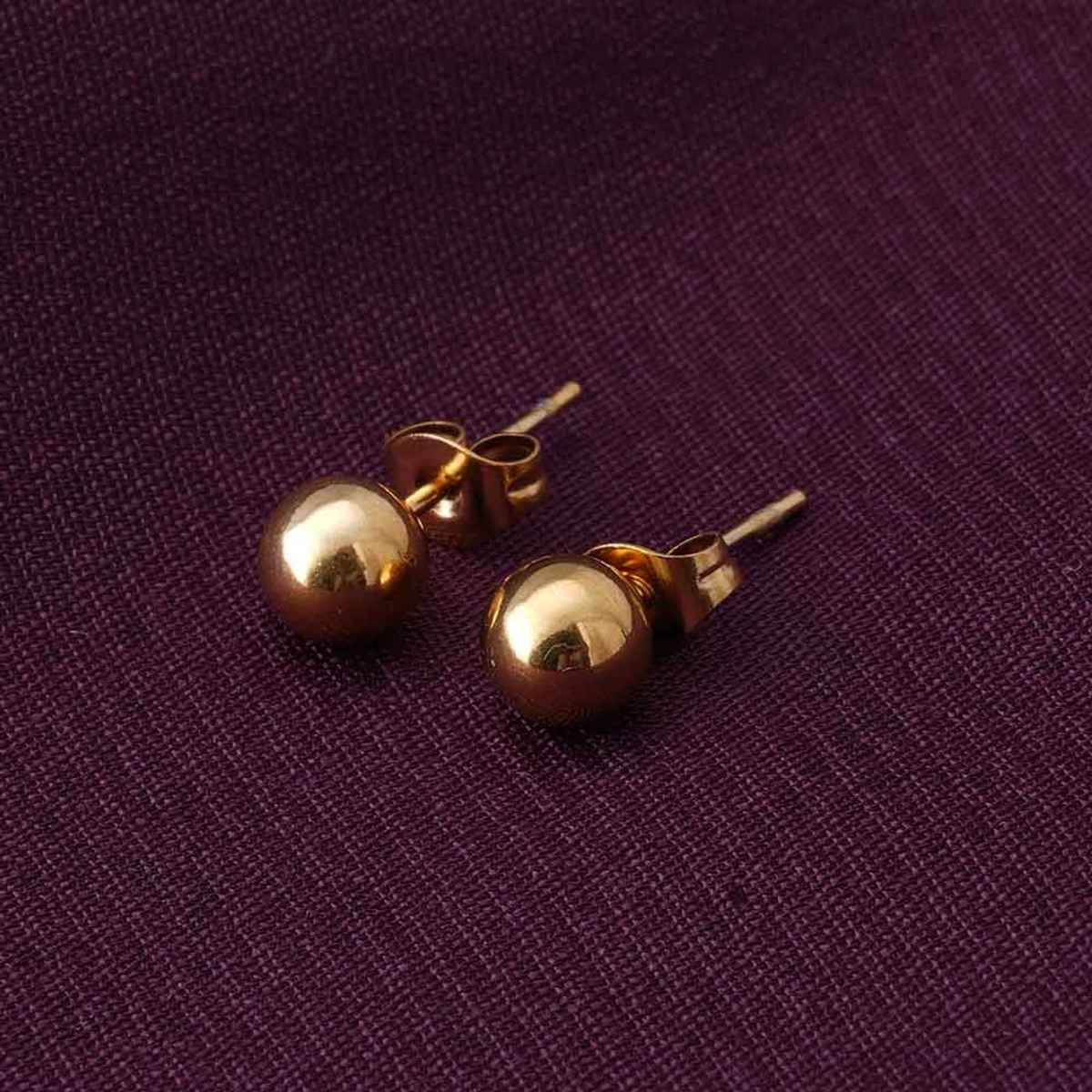 Palmonas Plain Ball Stud Earrings | ER096-6-G