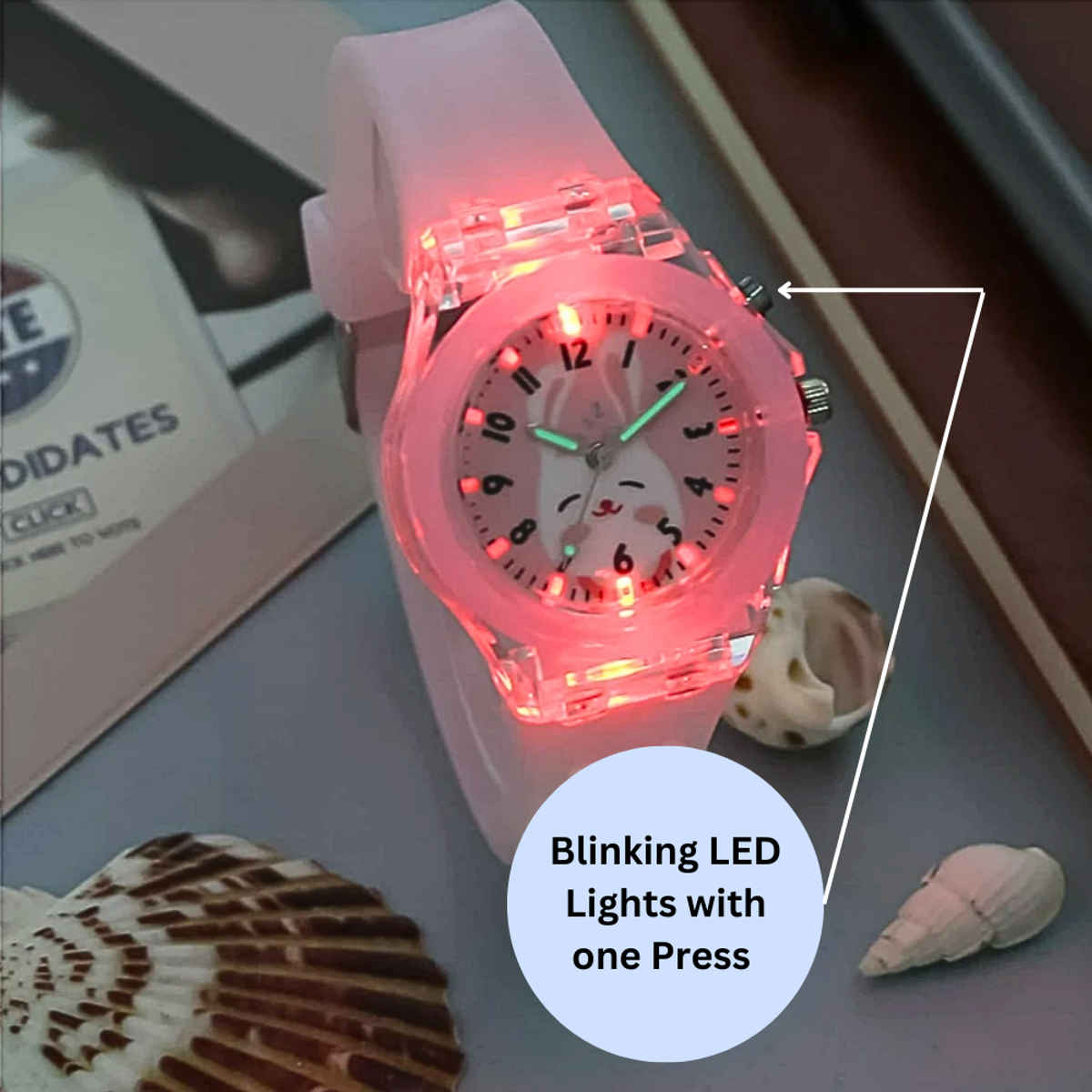 Kids Analog Watch With LED