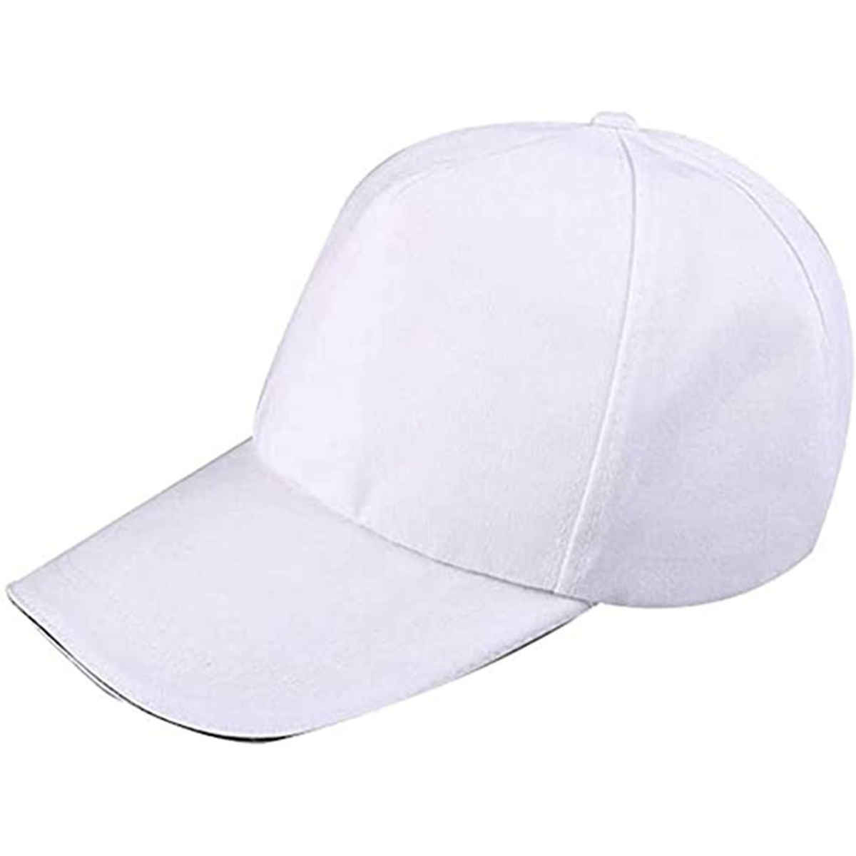 Blynk Unisex Solid Baseball Cap with Adjuable Back | White