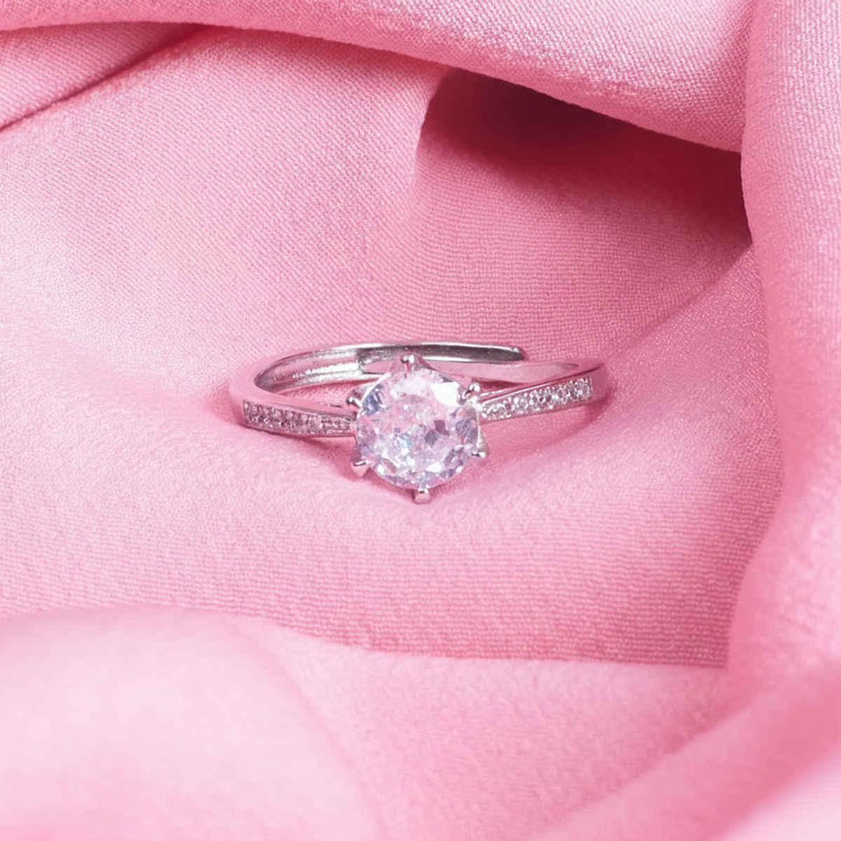 SALTY Luster Promise Ring for Women and Girls| Anti-Tarnish| Silver