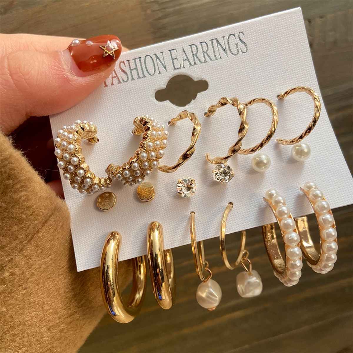 Shining Diva Fashion 18 Pairs Gold Plated Combo Set Stylish Earrings for Women and Girls Rrsdcmb297