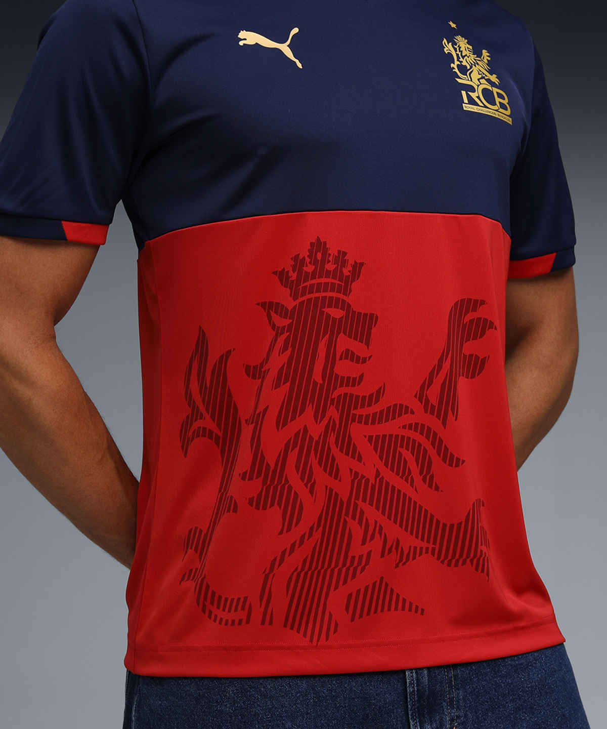 Puma RCB 2026 Men's Fan Jersey | Flame Scarlet-Navy - L