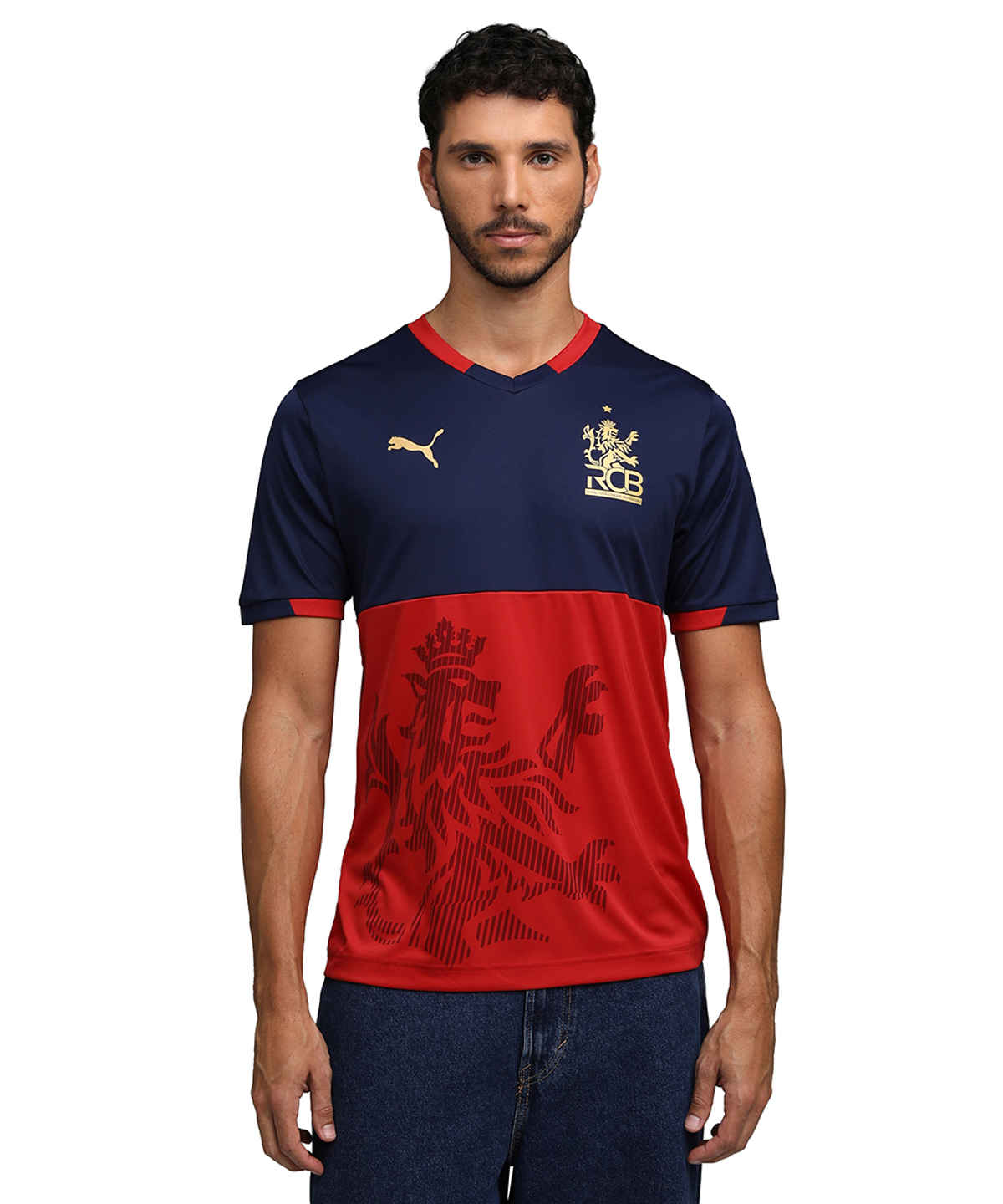 Puma RCB 2026 Men's Fan Jersey | Flame Scarlet-Navy - L