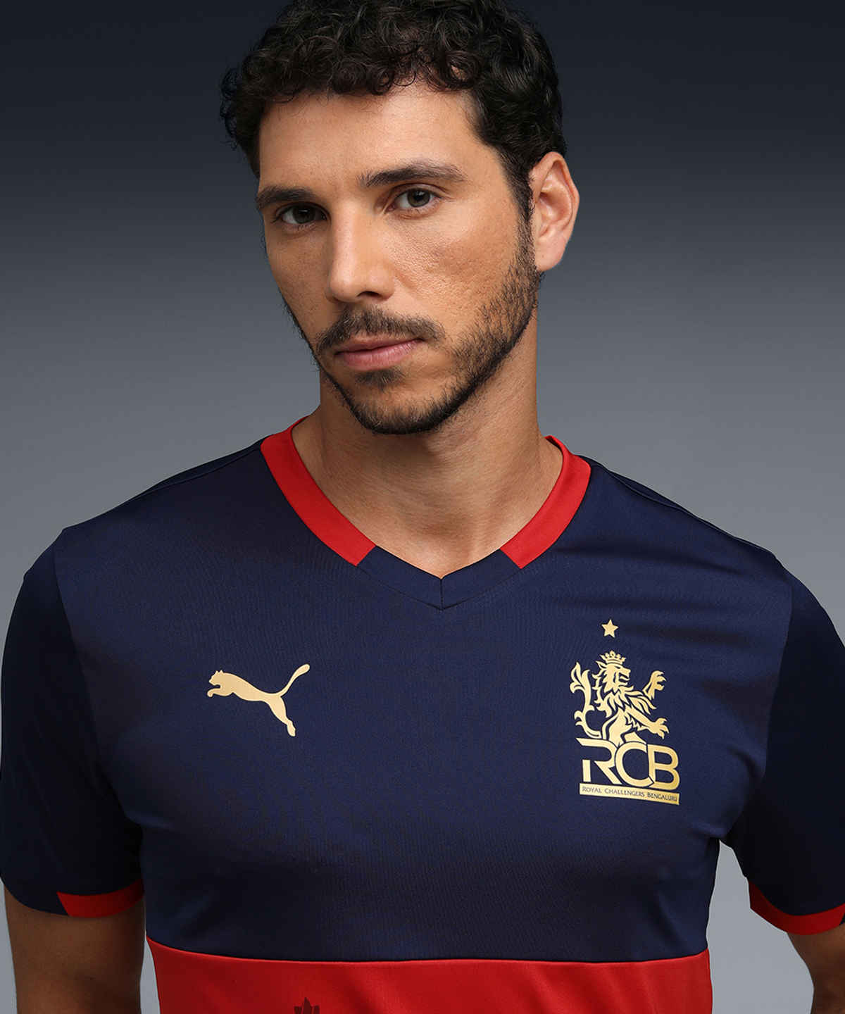 Puma RCB 2026 Men's Fan Jersey | Flame Scarlet-Navy - XL