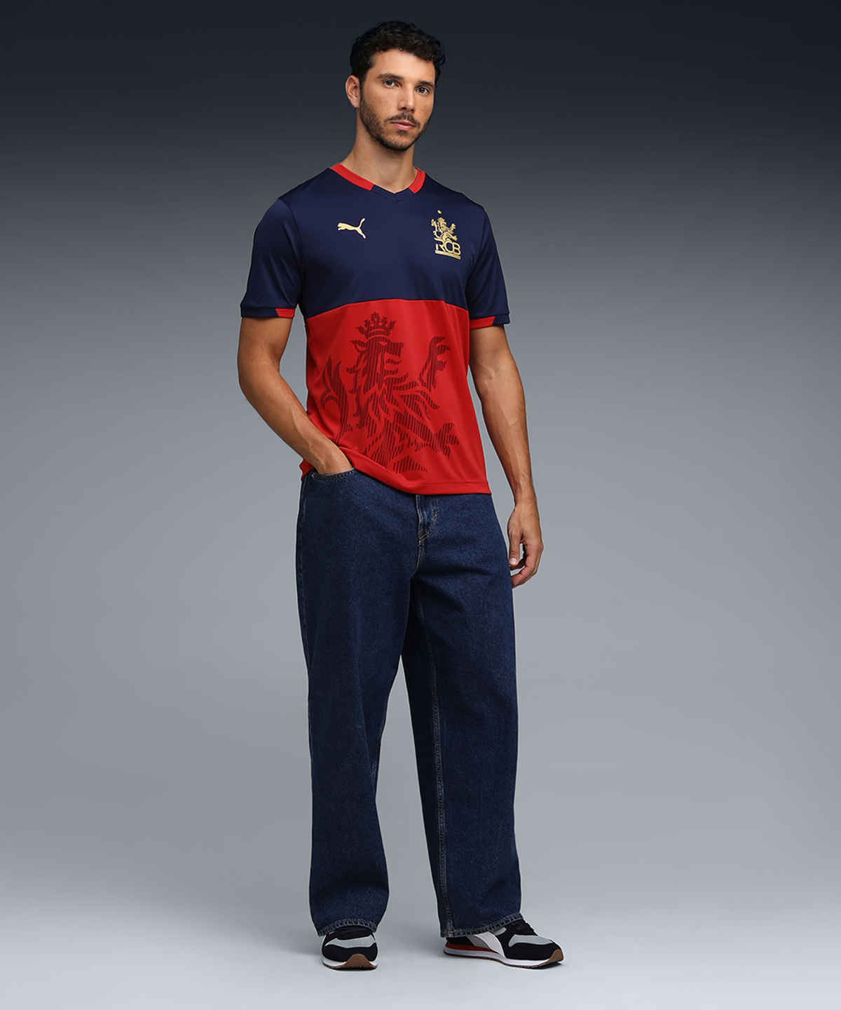 Puma RCB 2026 Men's Fan Jersey | Flame Scarlet-Navy - M