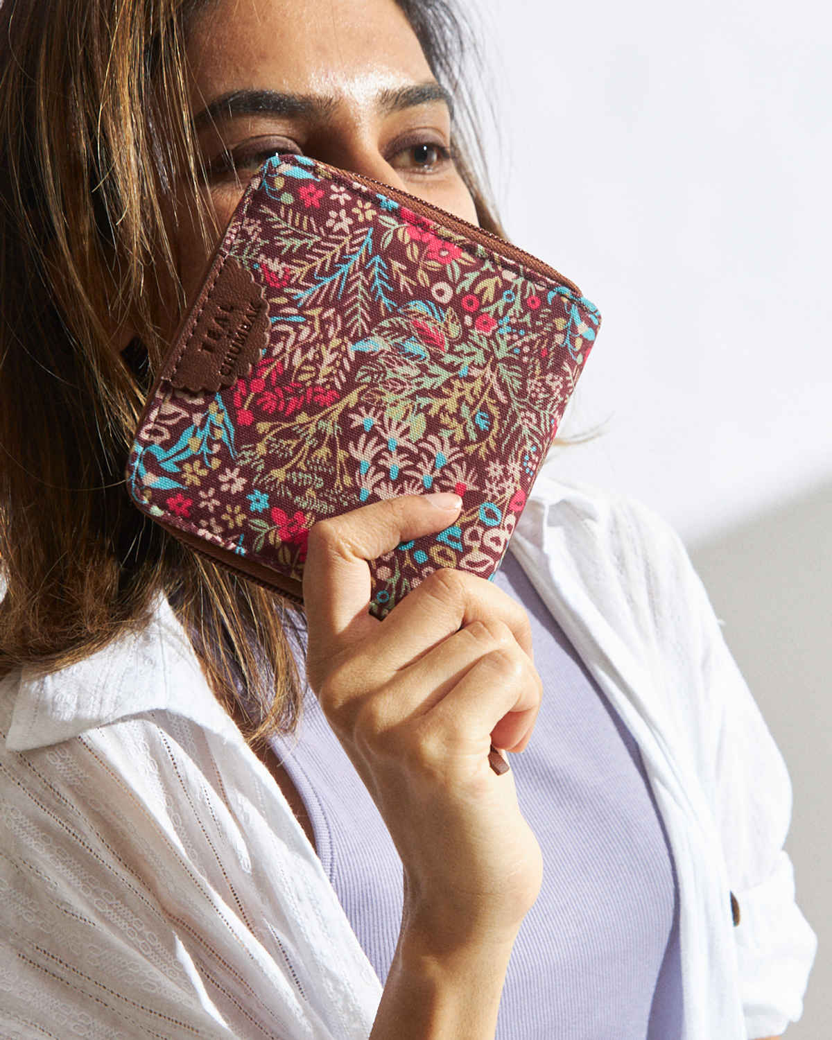 Teal by Chumbak Women's Mini Wallet | Small Wallet, Purse | Rainforest | Brown