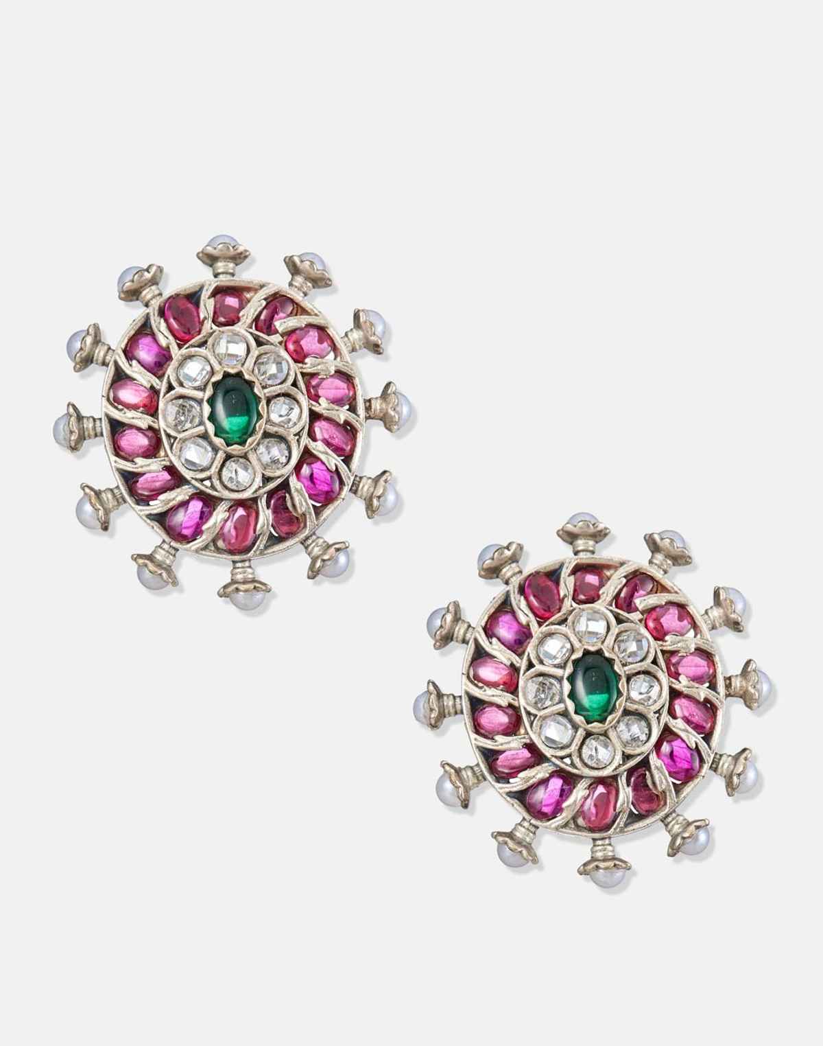 Fabindia Floral Metal Danglers