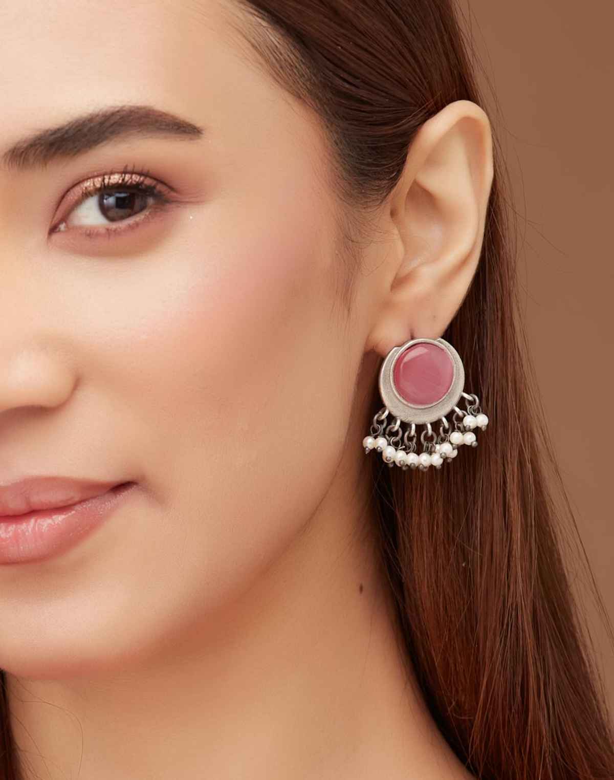 Fabindia Pearl Drop Metal Studs