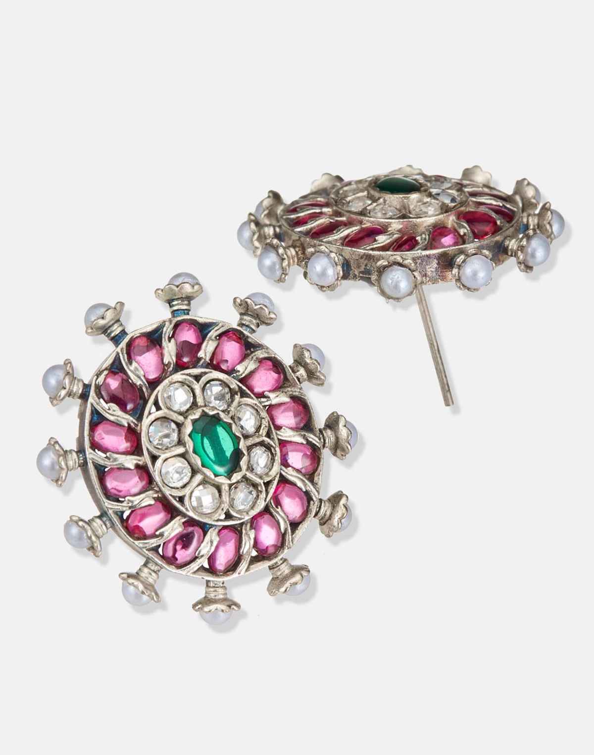 Fabindia Floral Metal Danglers