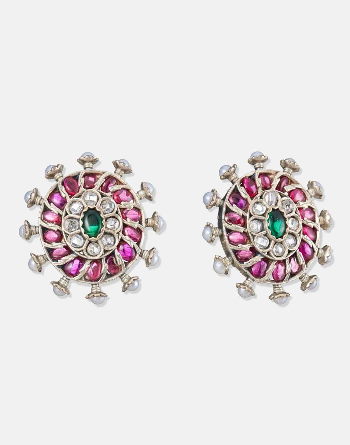 Fabindia Floral Metal Danglers