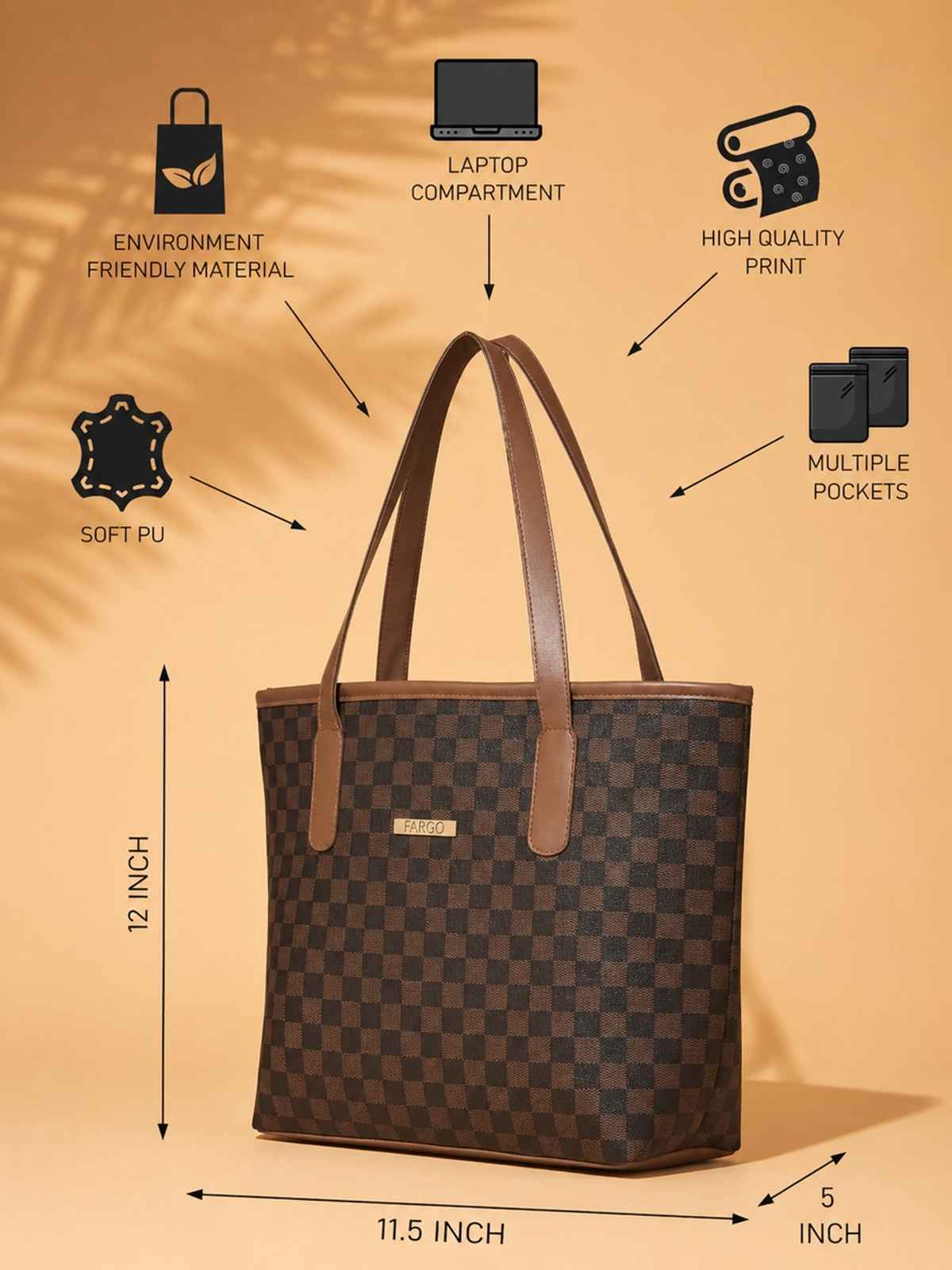 Fargo Women Stylish Brown HandBag | FGO-756