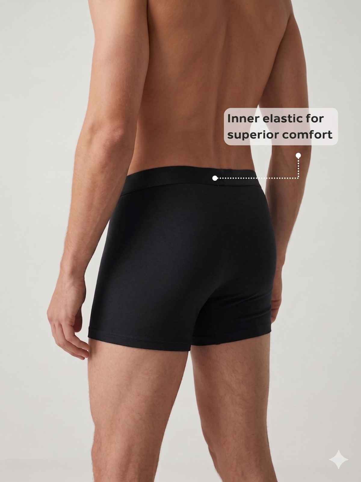 Van Heusen Men Dark Grey, Pure Black & Pure Black Pack Of 3 Combed Anti Bacterial Boxer Briefs - XL