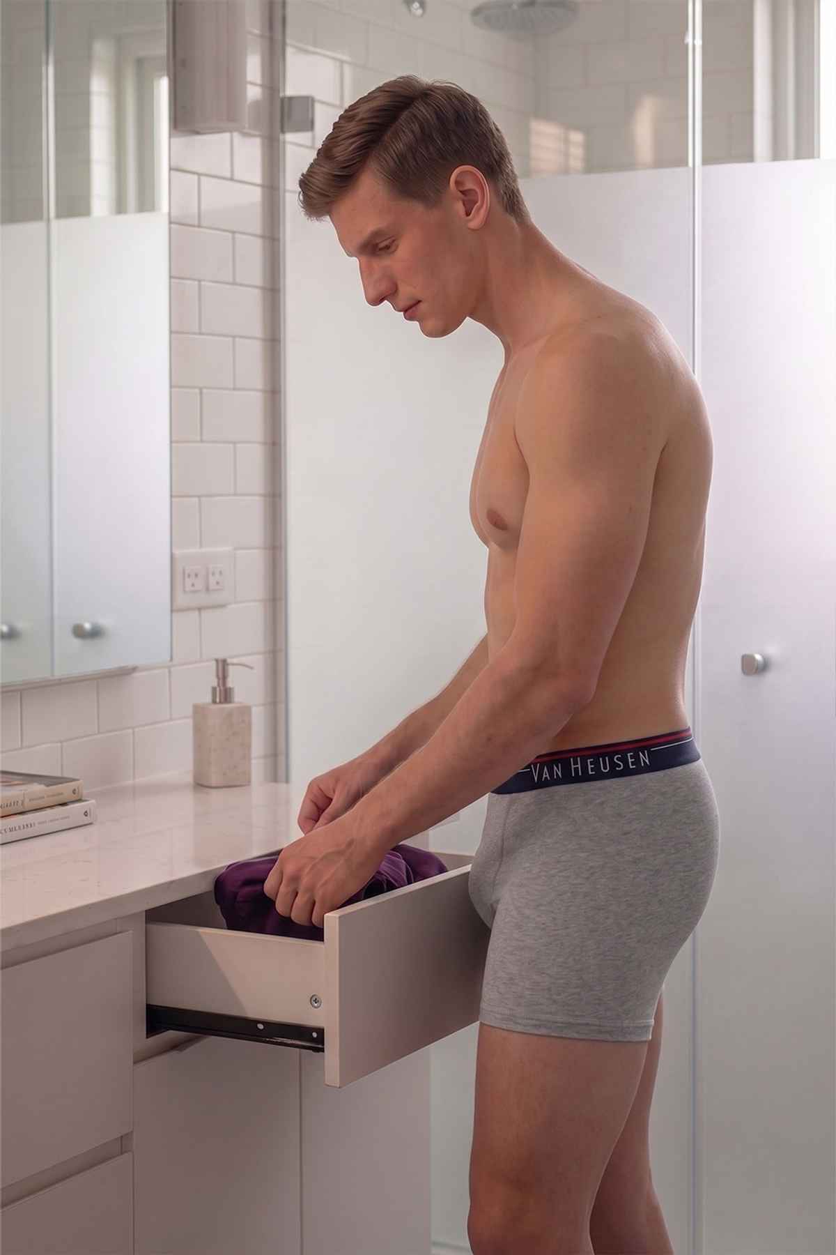 Van Heusen Men Pack Of 2 Anti Bacterial & Colour Fresh Boxer Briefs |Pure Black,Grey Mel-M