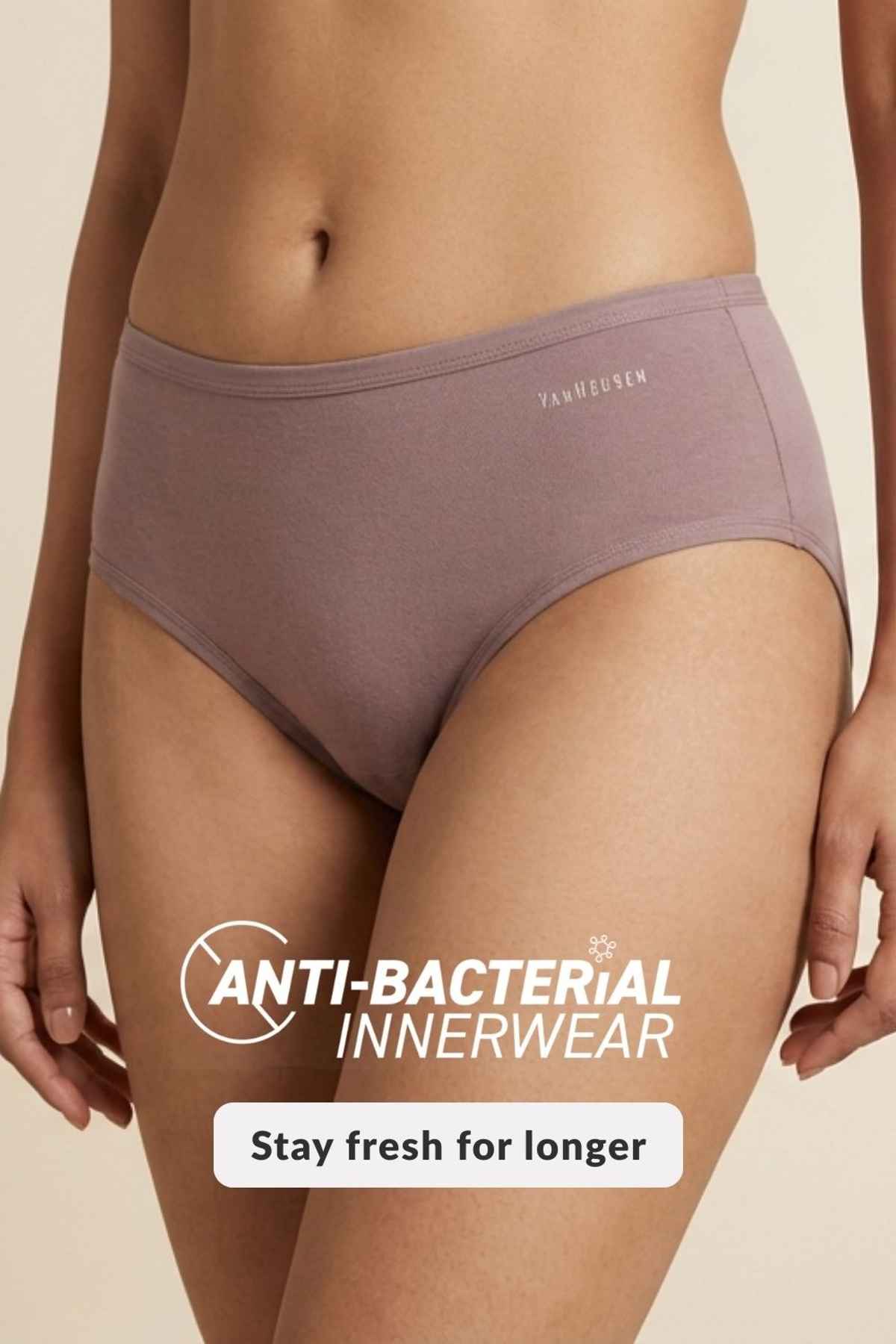 Van Heusen Women Cotton Light Assorted Solid Full Coverage Hipster Panty | Pack of 3 -L
