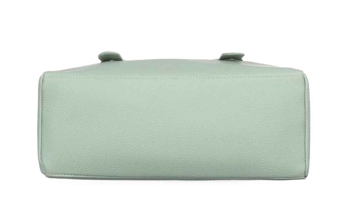 Fostelo Women's Vegan Leather River Side Handbag Shoulder Bag Ladies Purse | Pista Green - Large