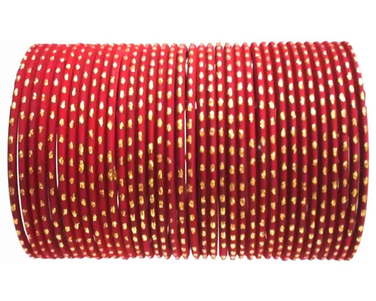 Bangles Red Size 2.4 Inch Metal