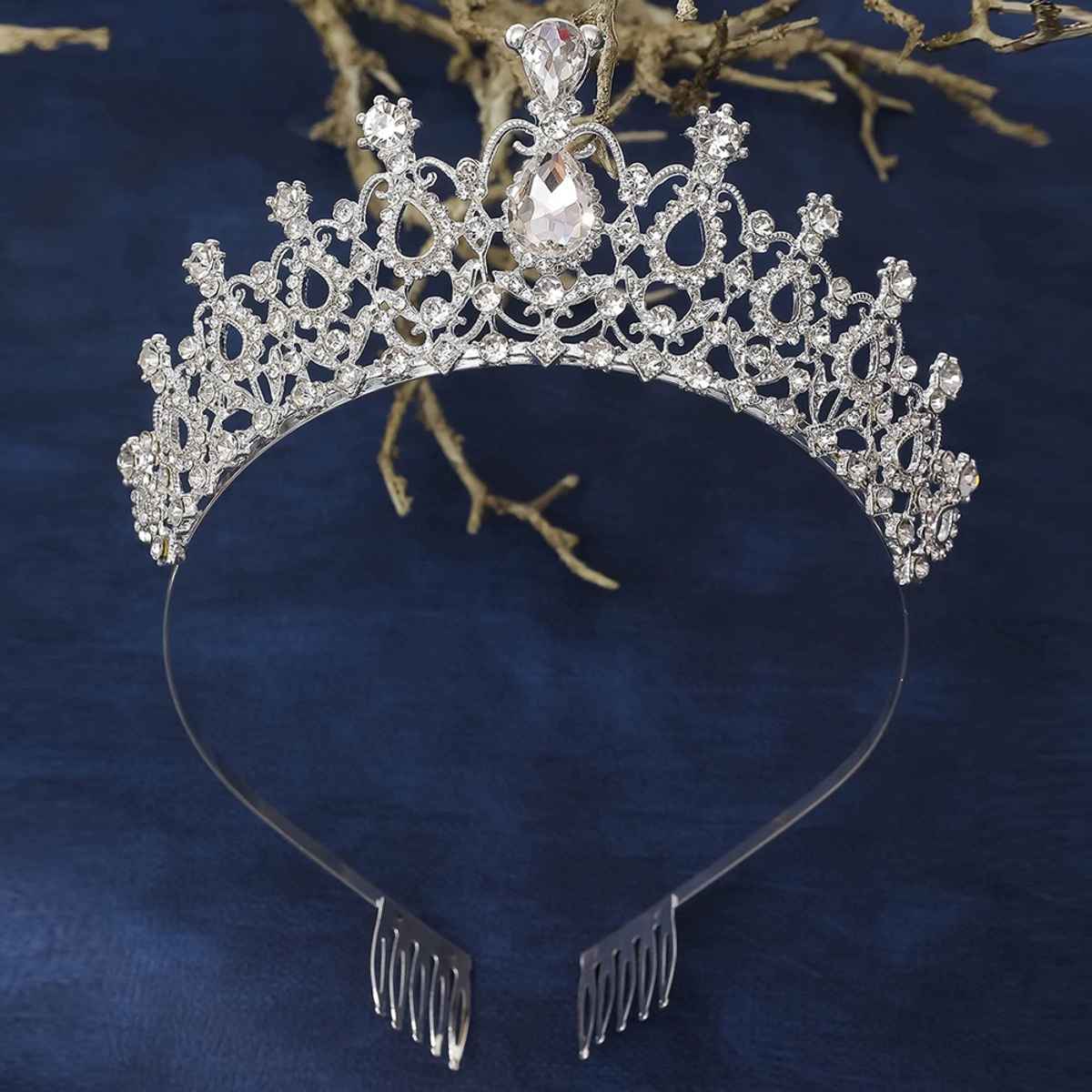 Shining Diva Fashion Crystal Tiara and Crown for Women Girls Kids Wedding Bridal Gift | Rrsd15862hb