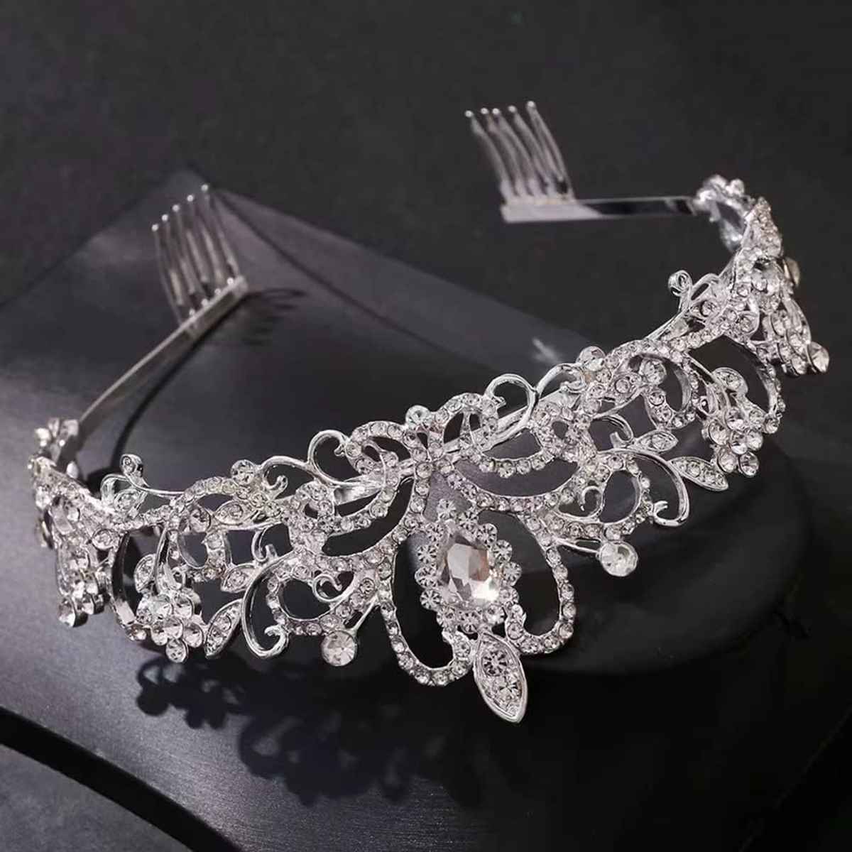 Shining Diva Fashion Crystal Tiara and Crown for Women Girls Kids Bridal Hair Accessories | 15412hb