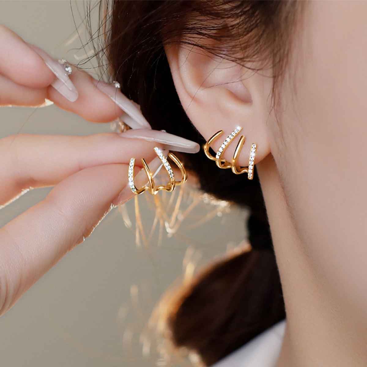 Shining Diva Fashion Latest Stylish Ear Cuff Earrings for Women and Girls | 14980er