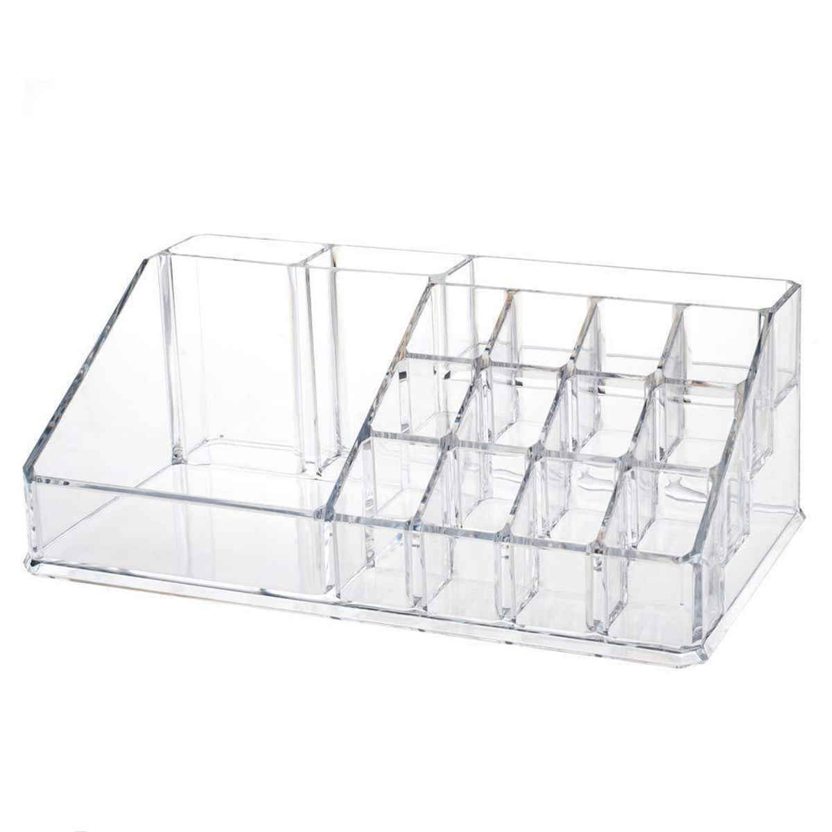 Clazkit 16-Grid Makeup Organizer Multipurpose Stand For Brushes, Lipstick, Jewelry & More