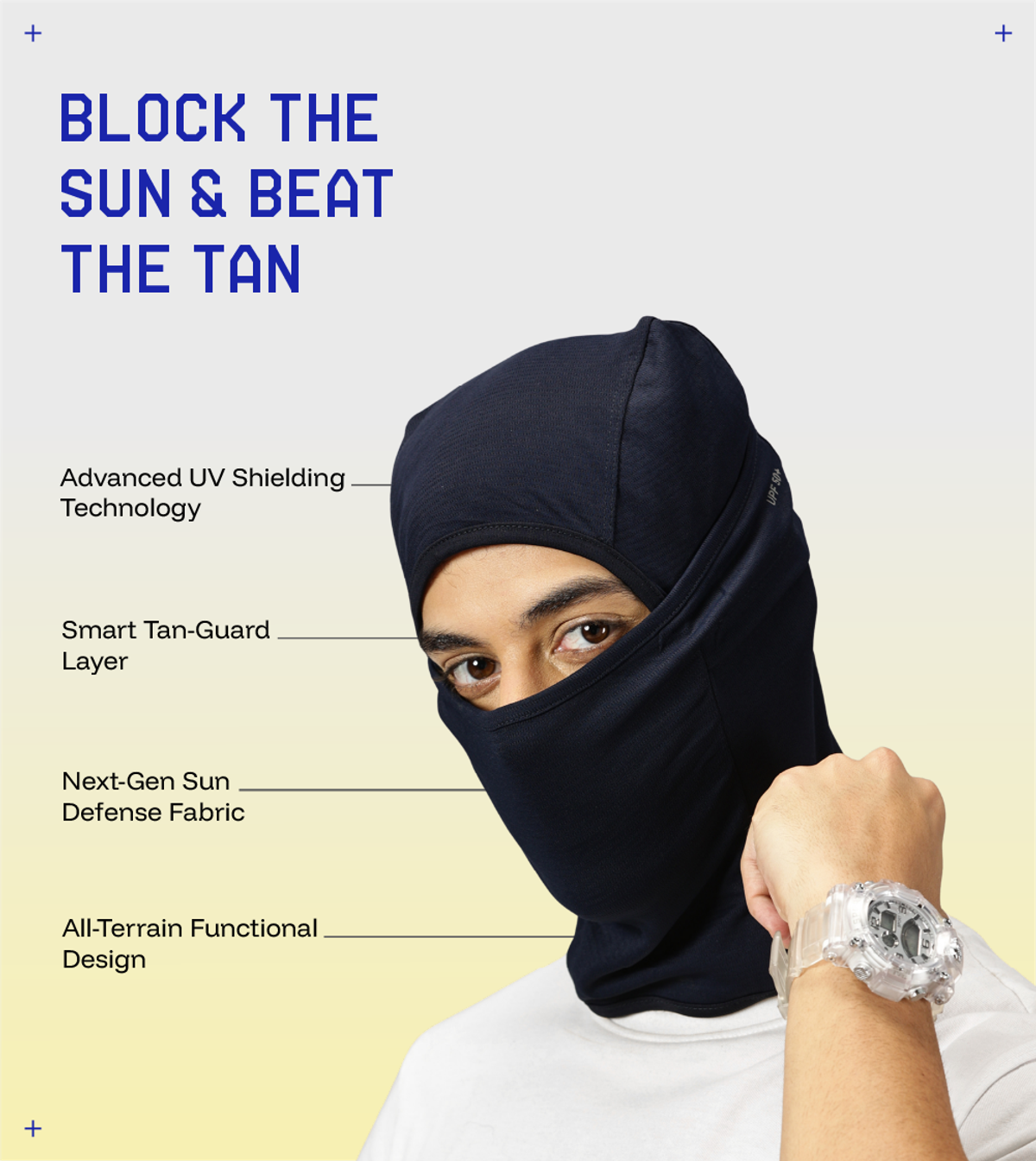 Blue Tyga Sunscreen Face Mask FSE0001 | Navy