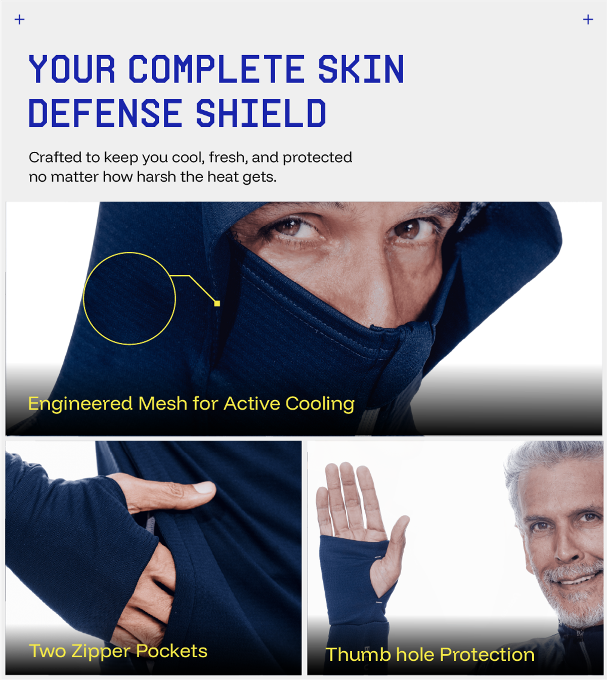 Blue Tyga Men's Sunscreen Jacket - Sje0002 | Navy | M