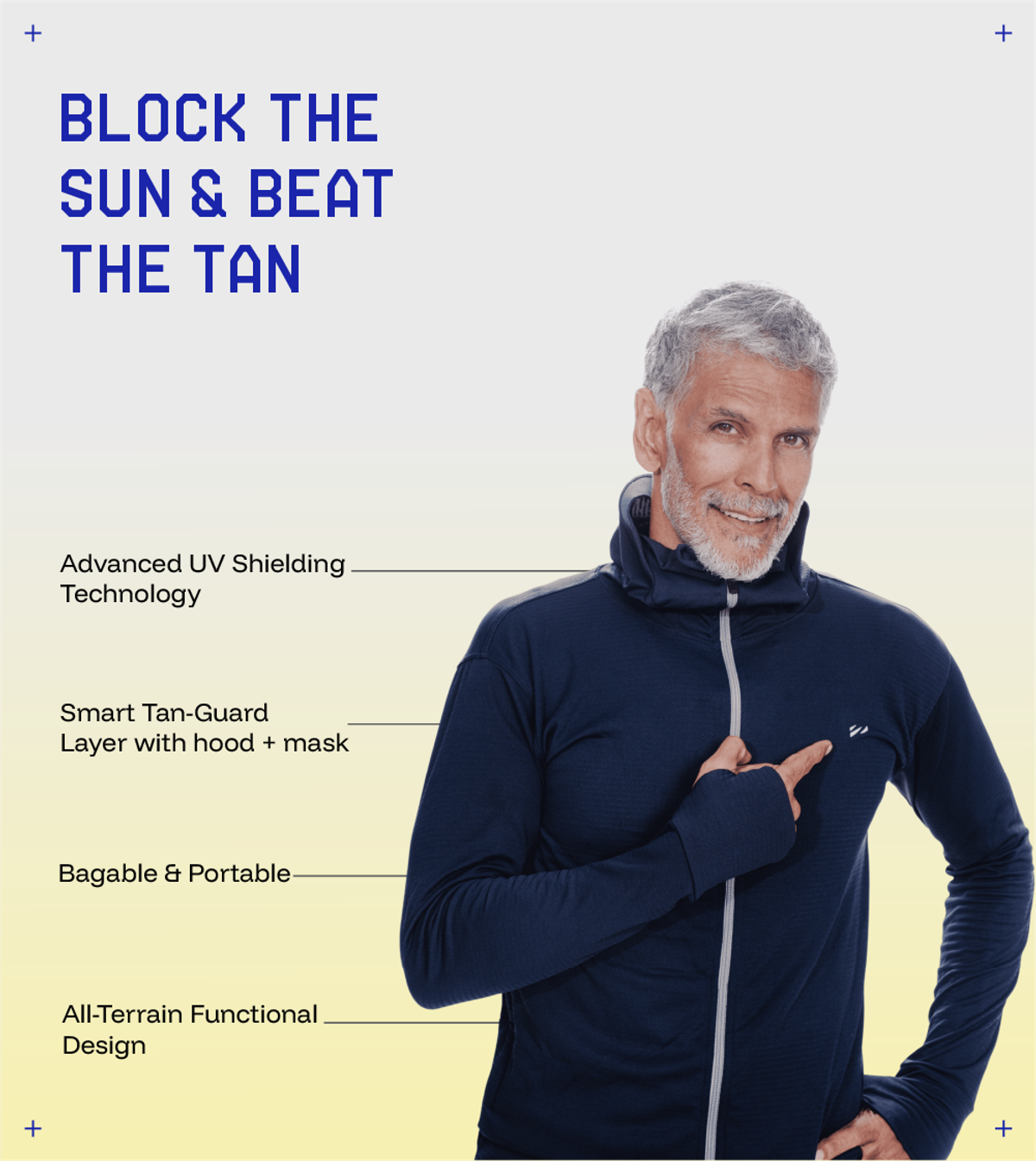 Blue Tyga Men's Sunscreen Jacket - Sje0002 | Navy | M