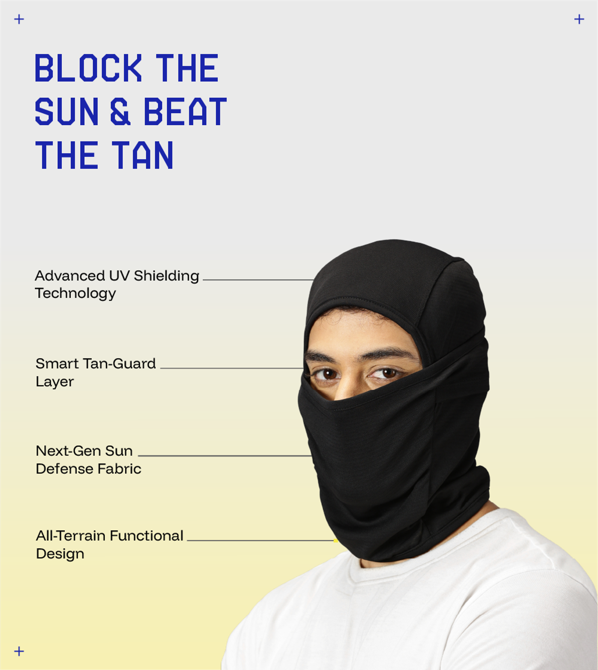 Blue Tyga Sunscreen Face Mask FSE0001 | Black