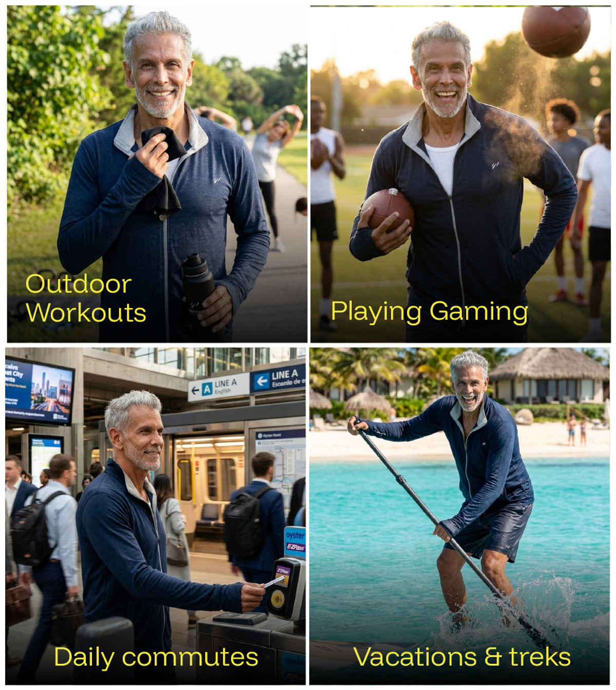 Blue Tyga Men's Sunscreen Jacket - Sje0001 | Navy | M