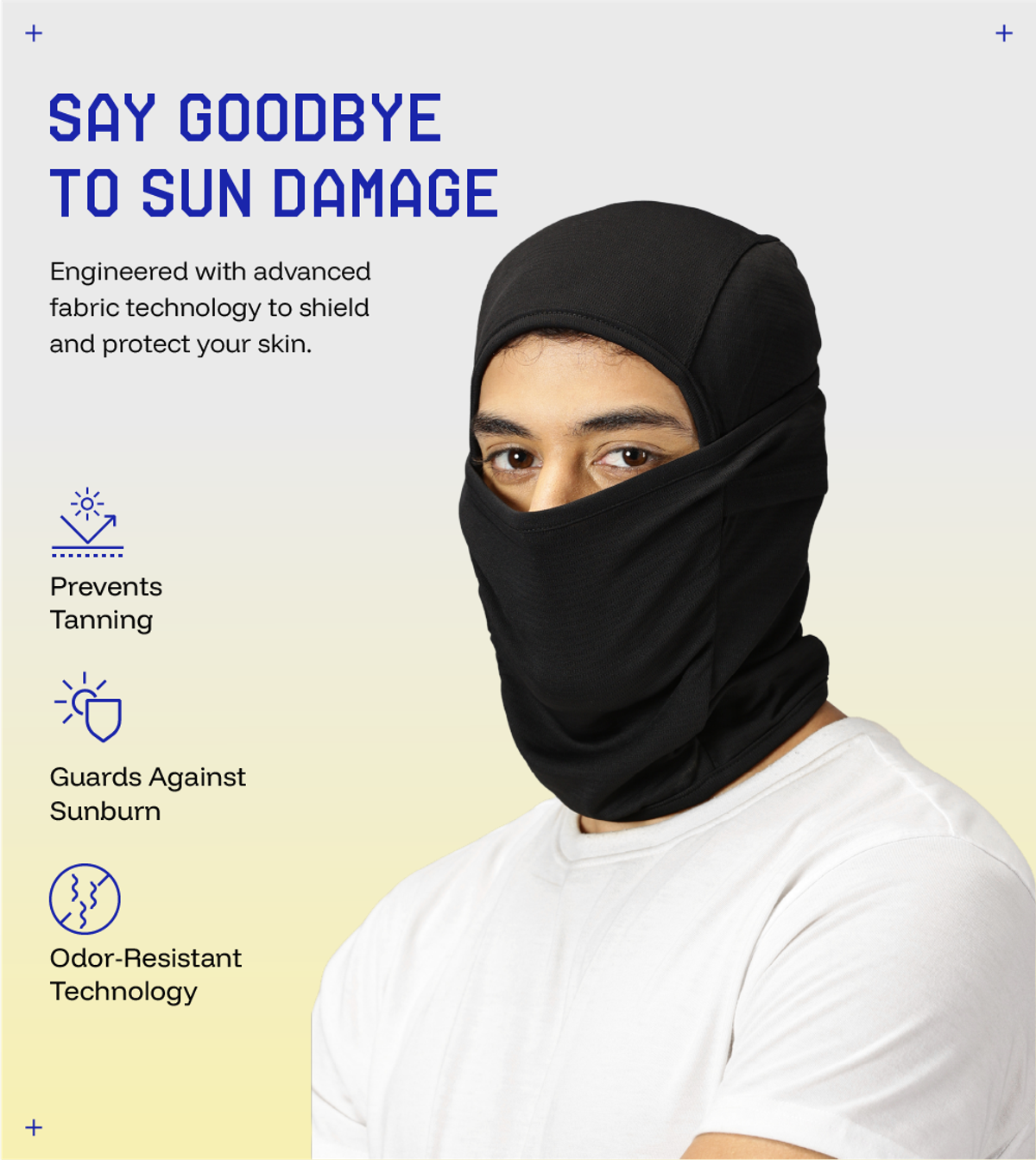 Blue Tyga Sunscreen Face Mask FSE0001 | Black