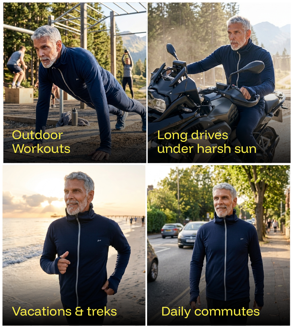 Blue Tyga Men's Sunscreen Jacket - Sje0002 | Navy | XL