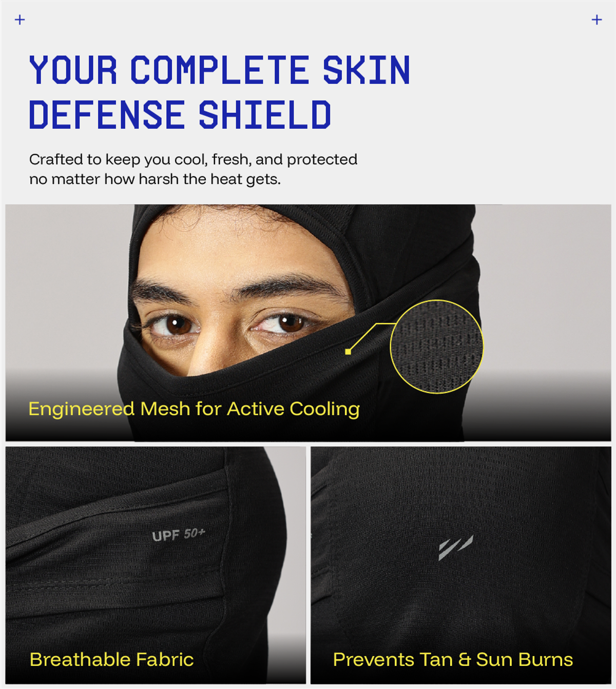 Blue Tyga Sunscreen Face Mask FSE0001 | Black