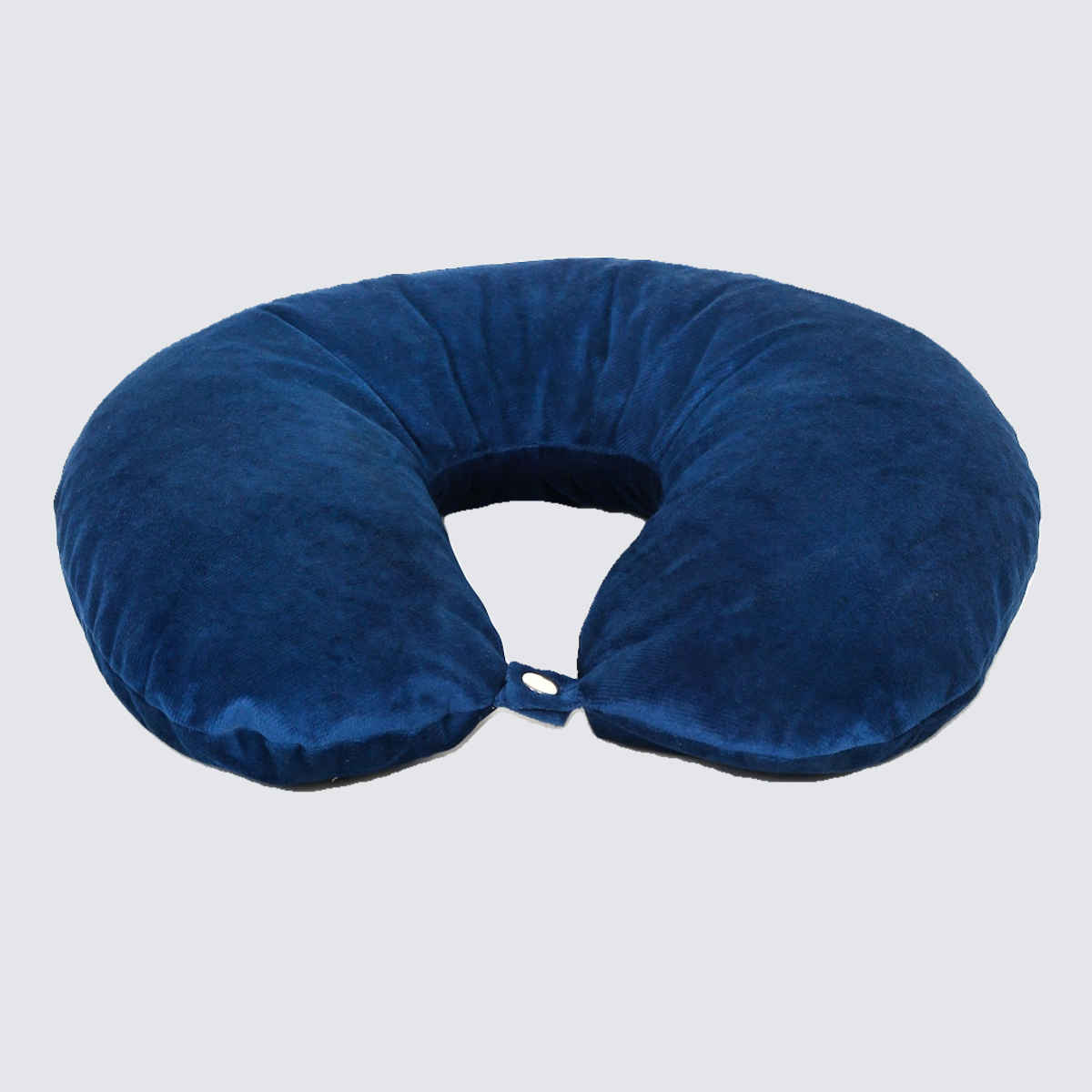 Teakwood Unisex Solid Polycotton Neck Pillow | Blue - Free Size