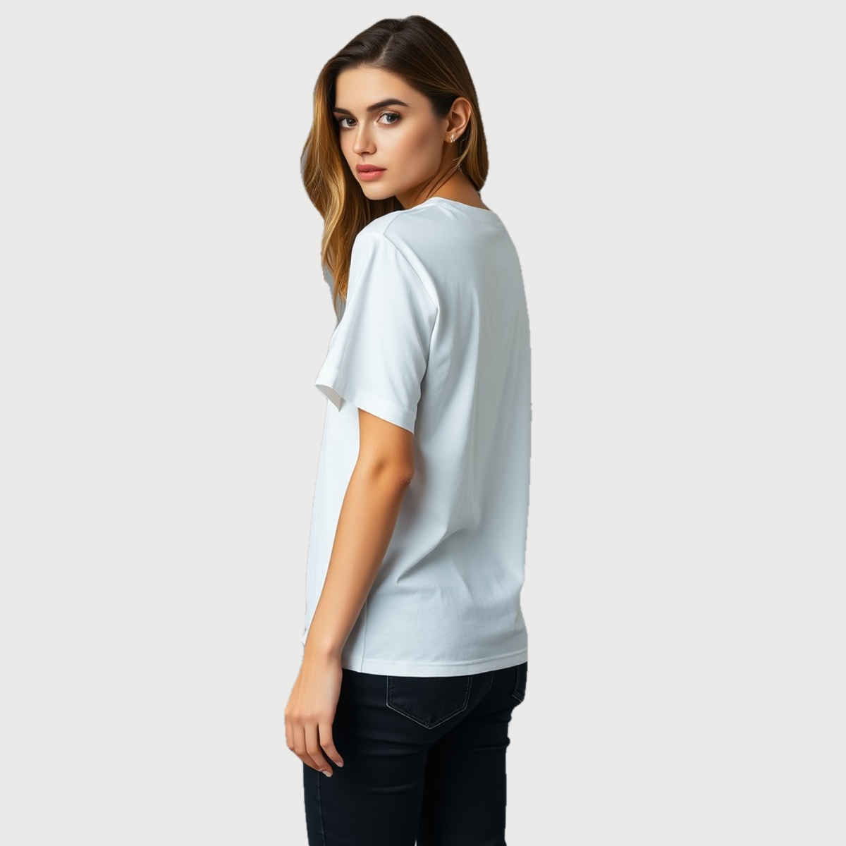 Springman Unisex Round Neck T-shirt | White - L