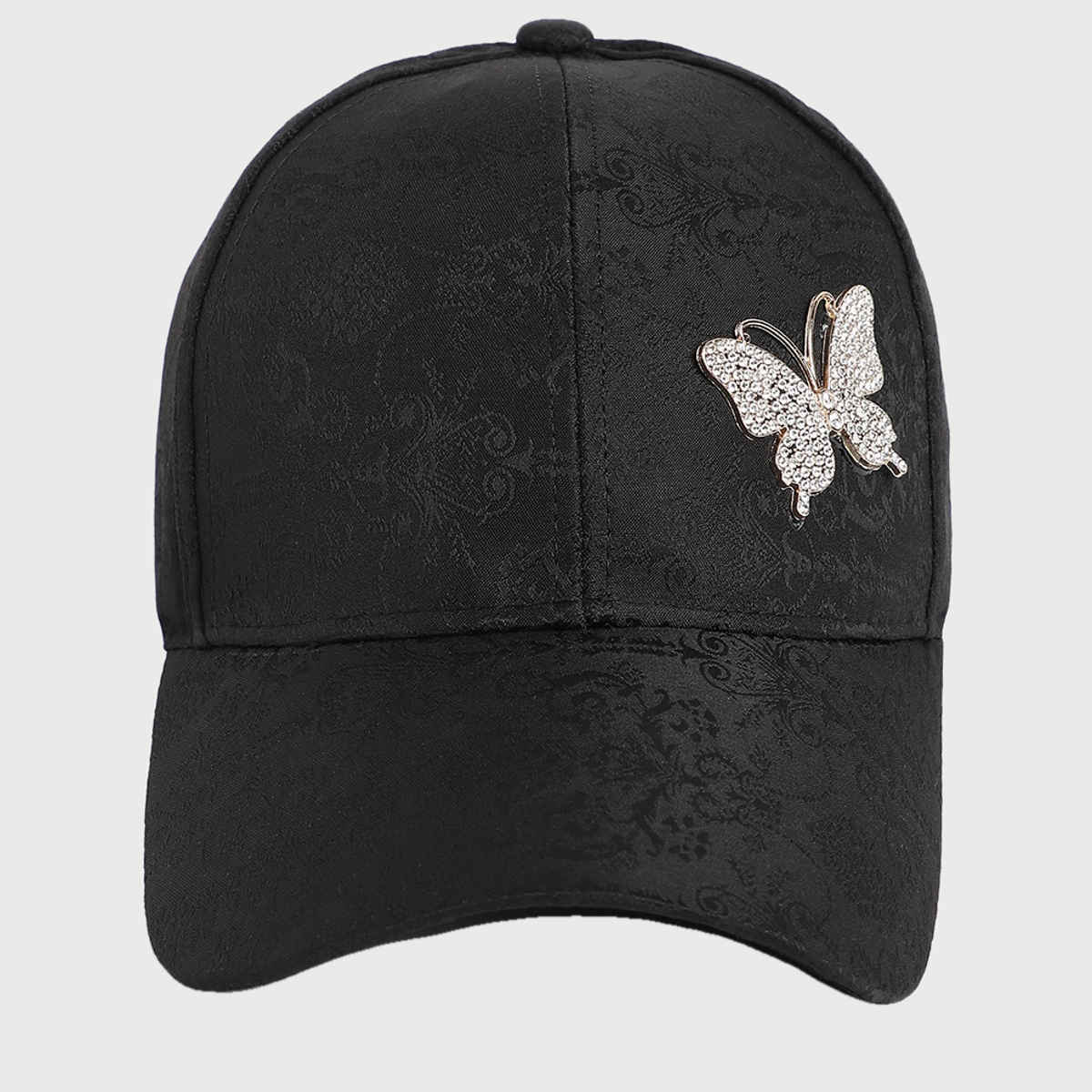 Haute Sauce Women's Embellished Polyester Baseball Cap | Black - One Size