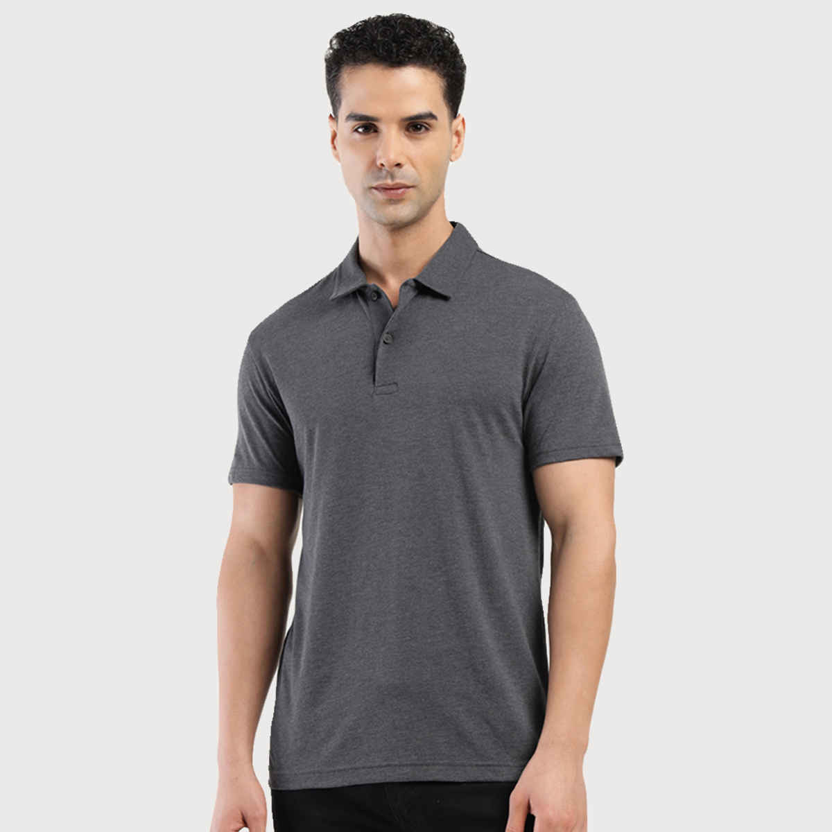 Levi's Men's Poly Cotton Polo T-shirt | Charcoal Grey - S