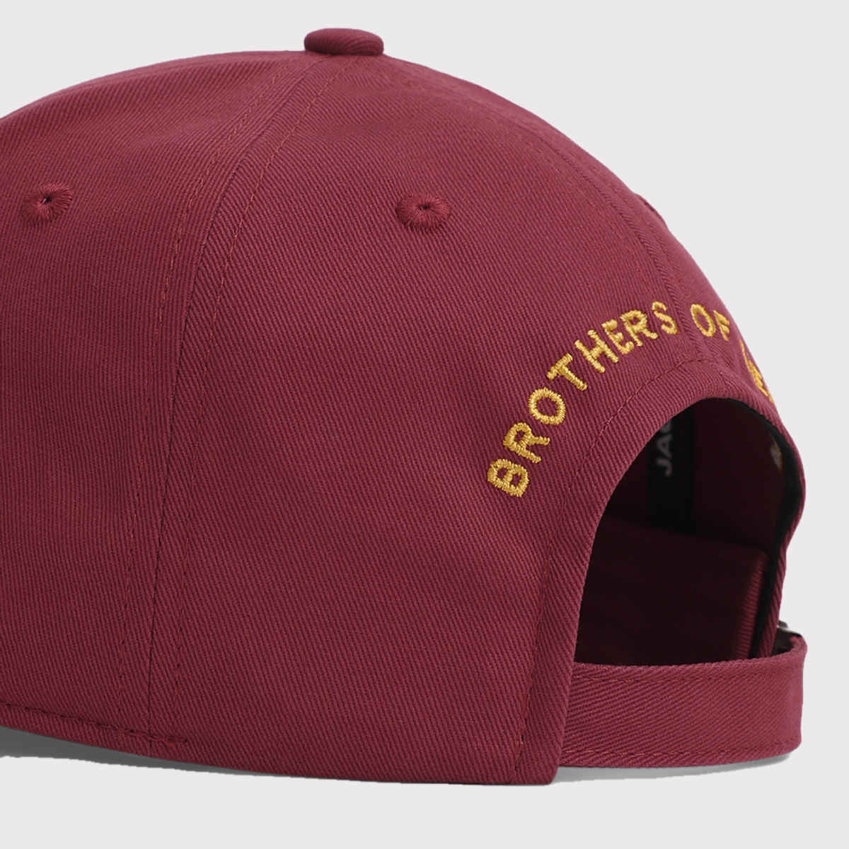 Jack & Jones Men's Embroidered Cotton Baseball Cap | Maroon - One Size