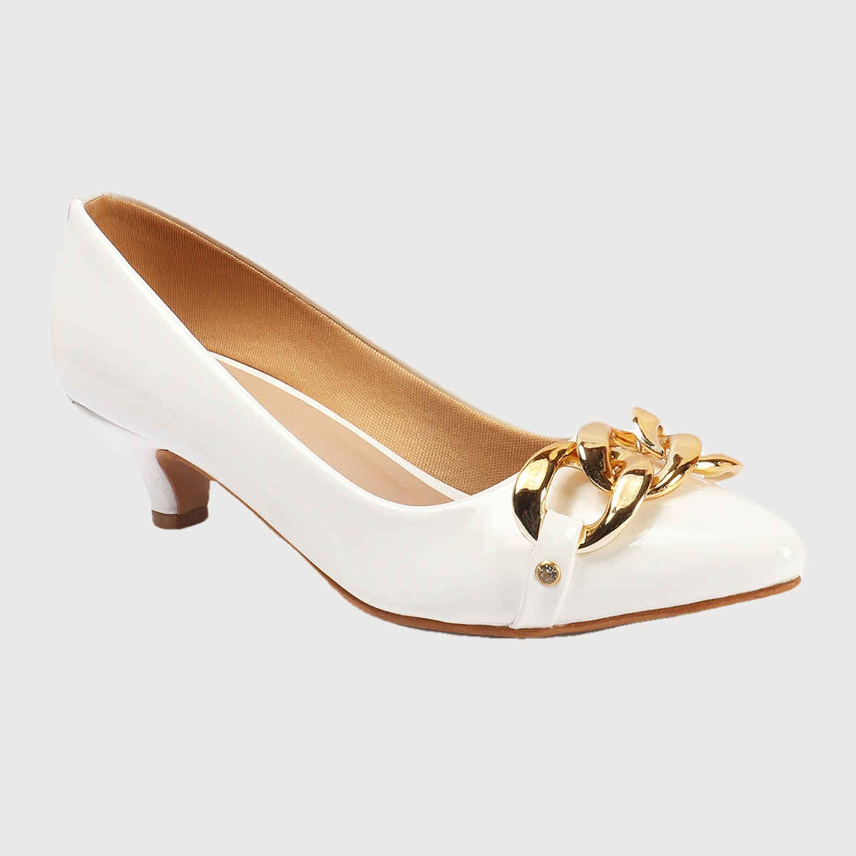 Carlton London Women White Heels Sandal | UK 6