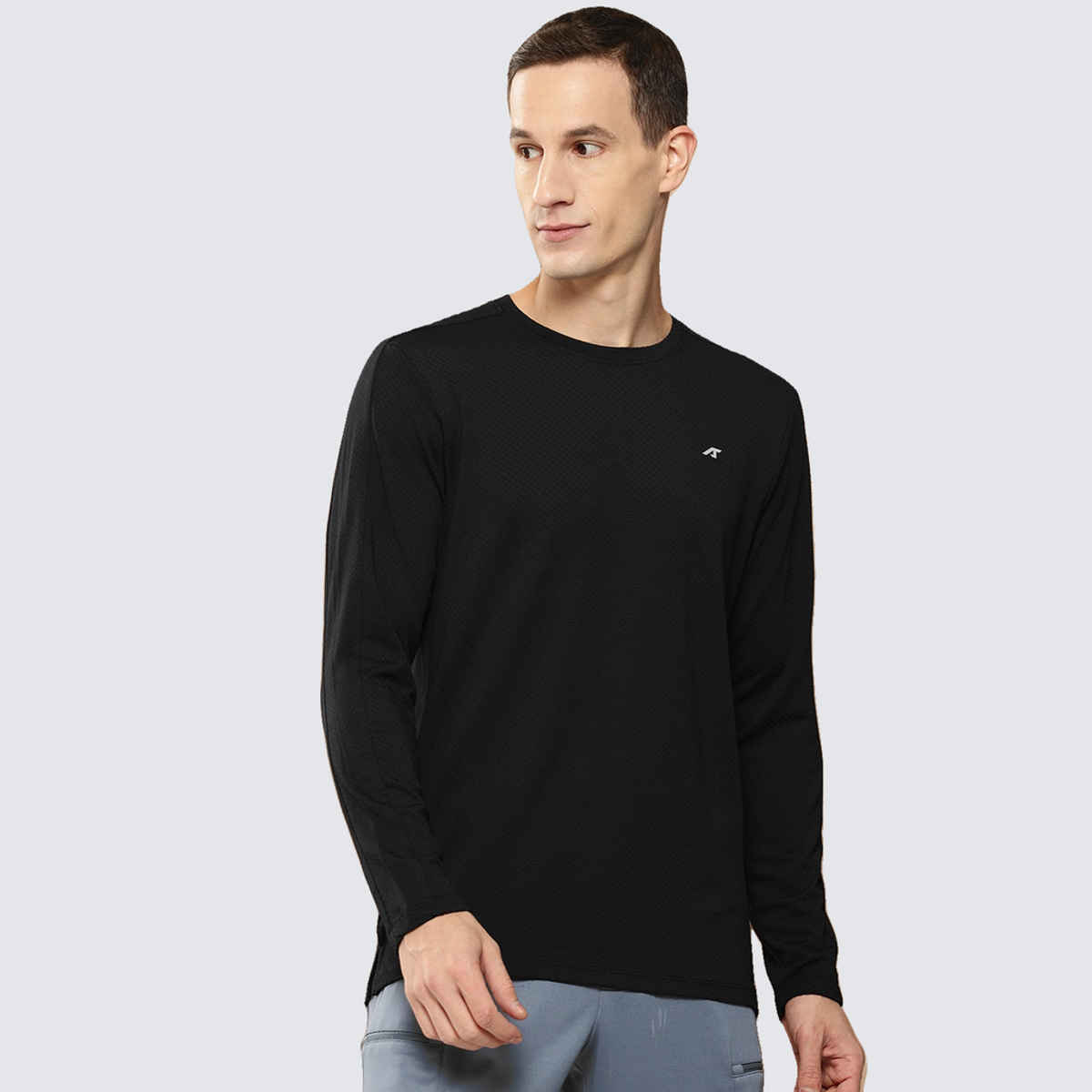 Alcis Men's Round Neck Tee | Black - M
