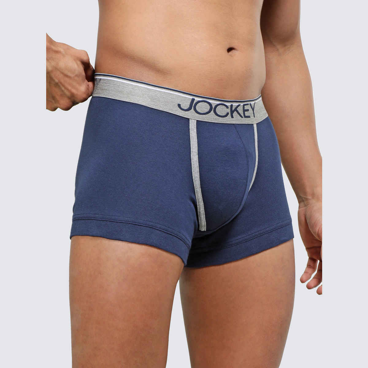Jockey 8015 Men's Super Combed Cotton Rib Underwear Solid Trunk|Ultrasoft Waistband | Navy-XL