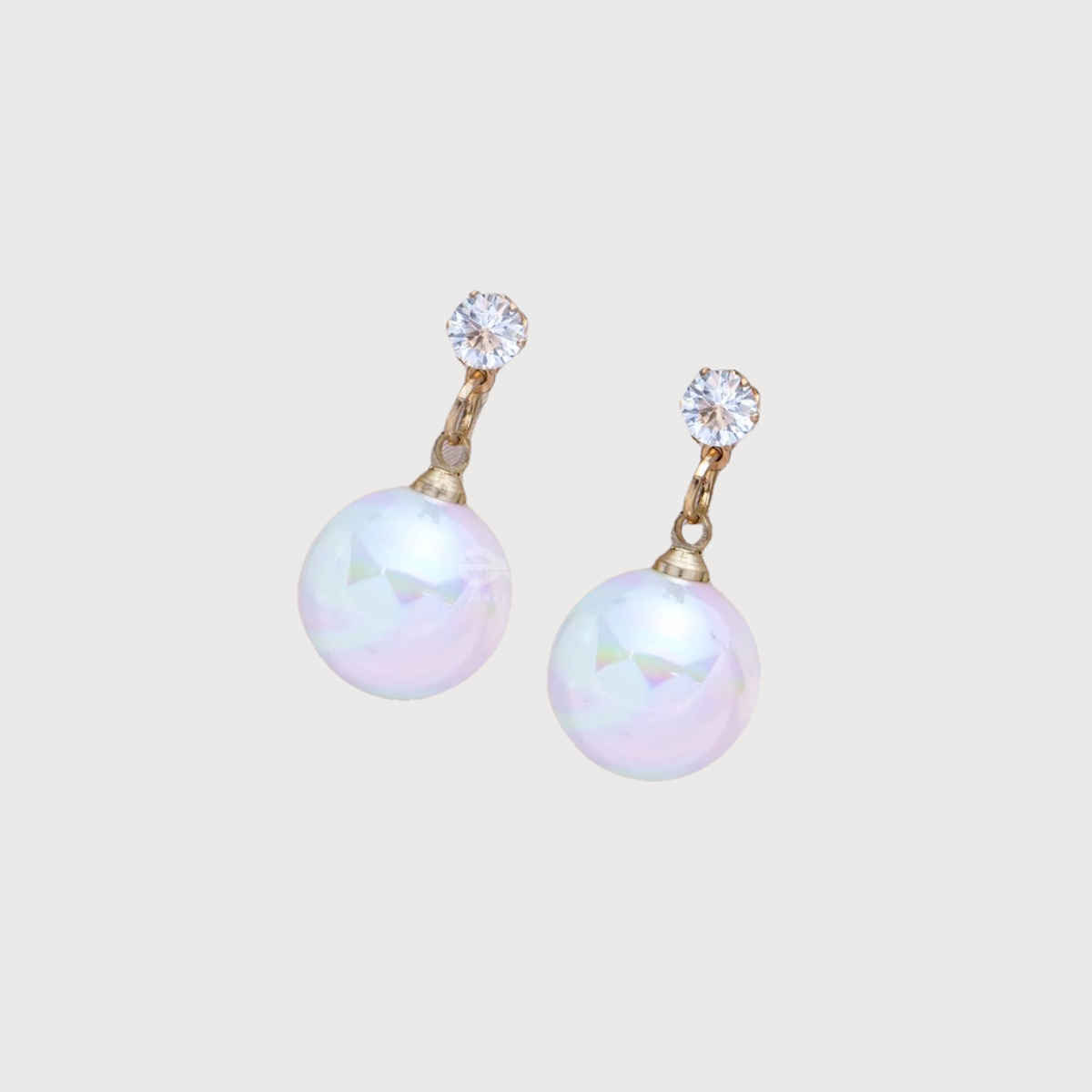 Everstylish Pearly Moonshine - Golden Embellished Earrings