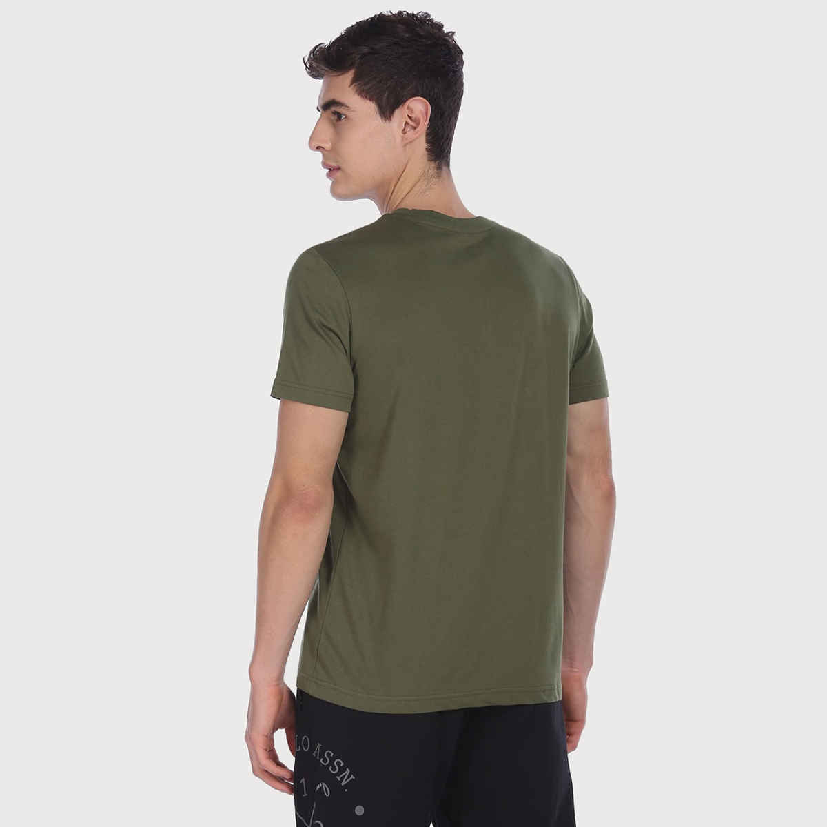 U.S. Polo Assn. Men's Comfort Fit Printed Lounge T-Shirt | Olive - L