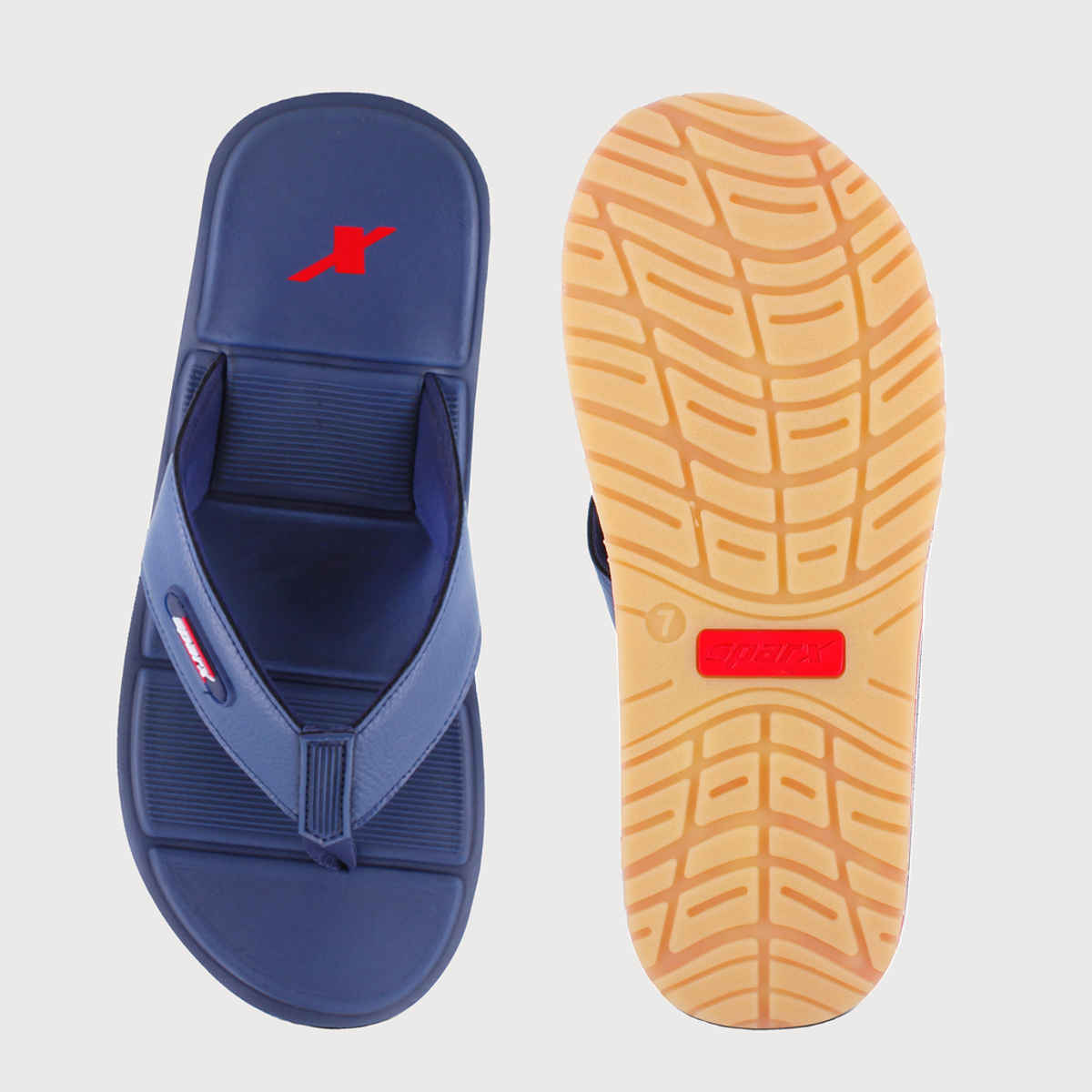 Sparx Men's Slippers SFG-597 - Navy and Red | UK 10