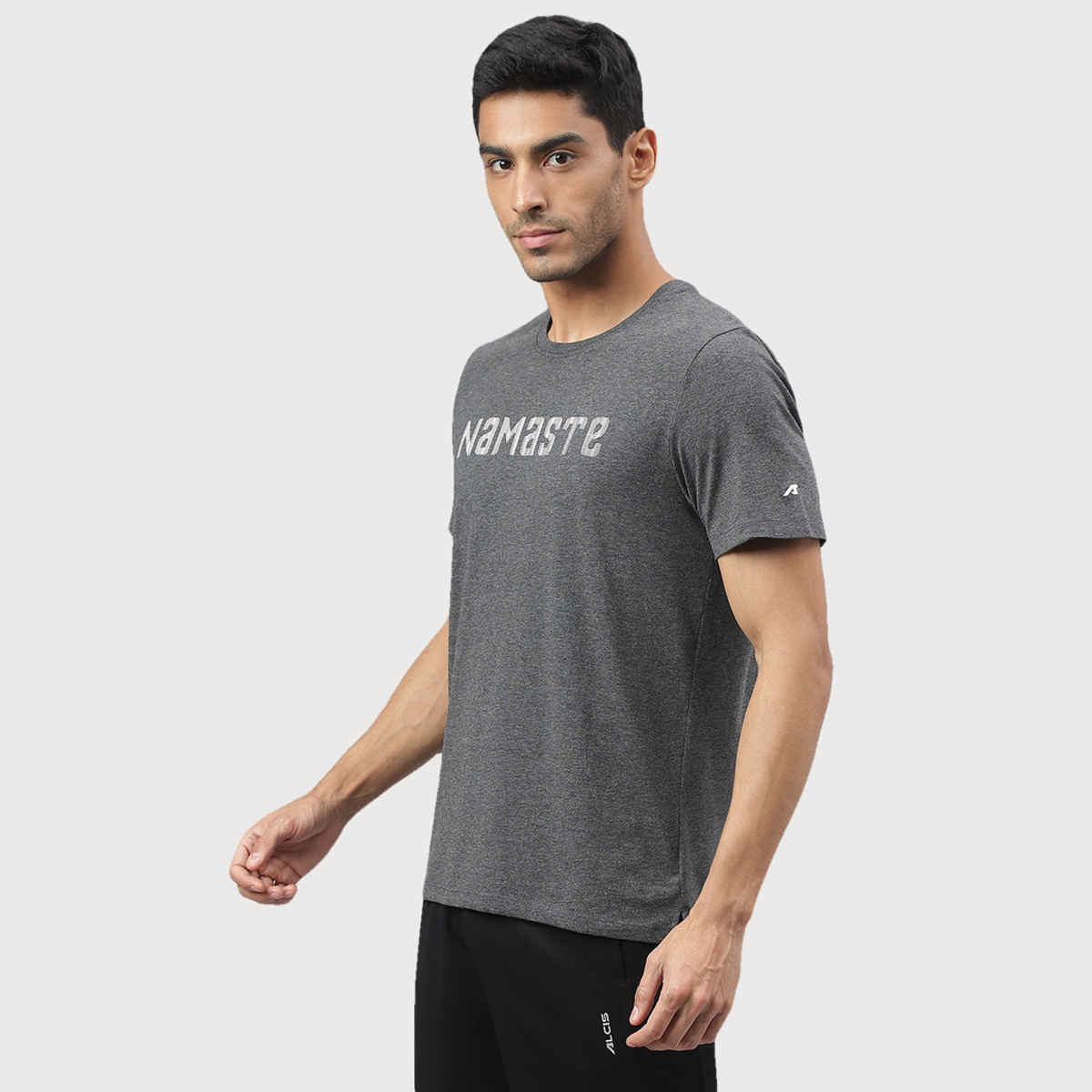 Alcis Men's Round Neck T-shirt | Charcoal - XL
