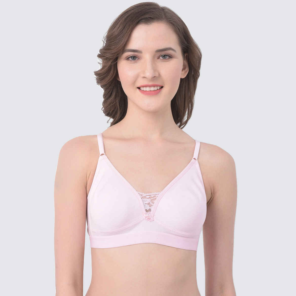 Clovia Women Non-Padded Non-Wired Full Cup T-Shirt Bra - Light Pink, Beige | 44B
