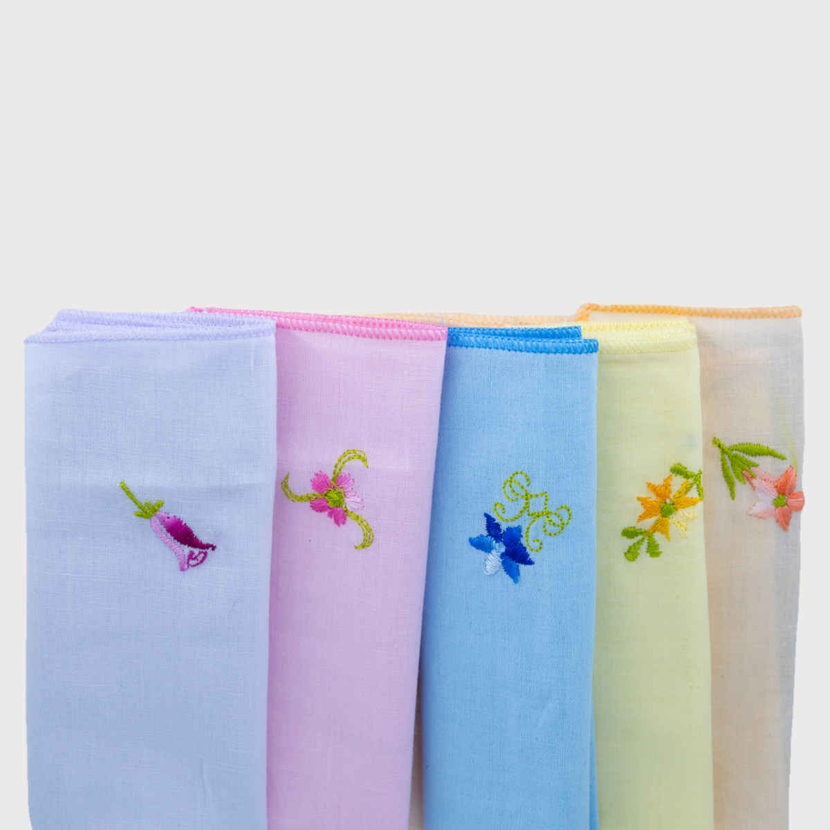 Englo Women's Embroidered Cotton Handkerchief | Multicolour - One Size