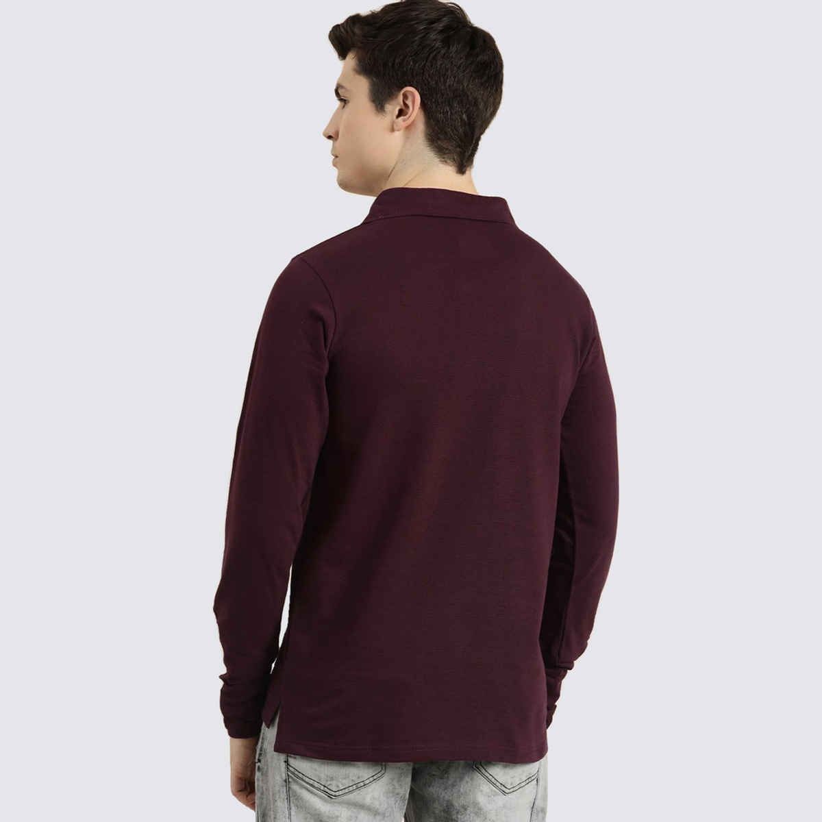 Dillinger Men's Long Sleeve T-shirts | DLPOL002WINE | Wine - XL