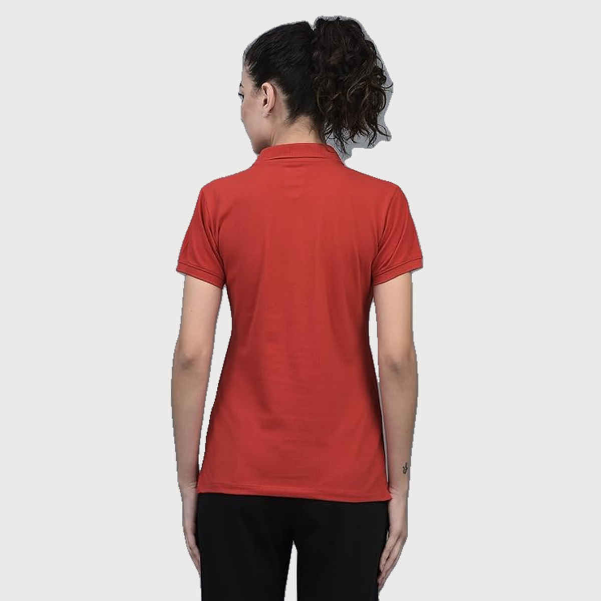 Dollar Women Polo T-shirt - Red | Premium Cotton | M