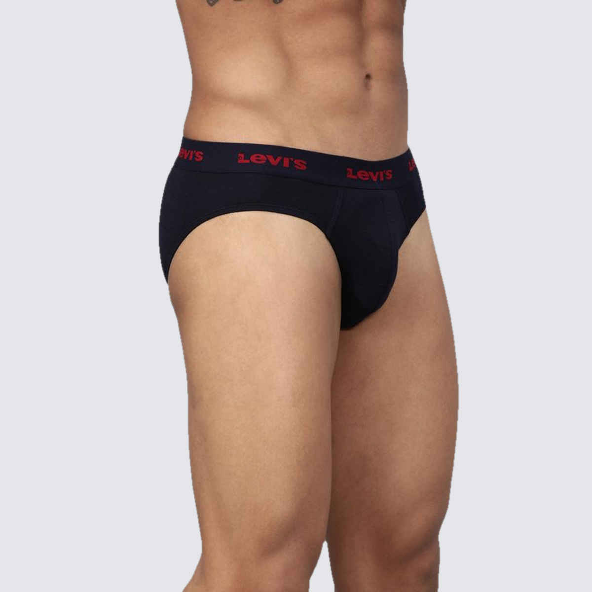 Levi's 009 Men's Neo Brief | Comfort & Smartskin Technology | Pack Of 2 | D. Grey Mel,Navy | L