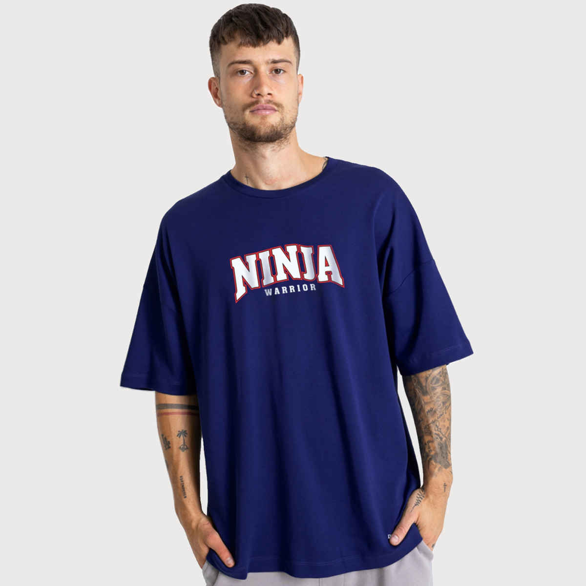 De Tees Men's Oversize T-shirt | M-OST-NAVY-NINJA | Navy - XL